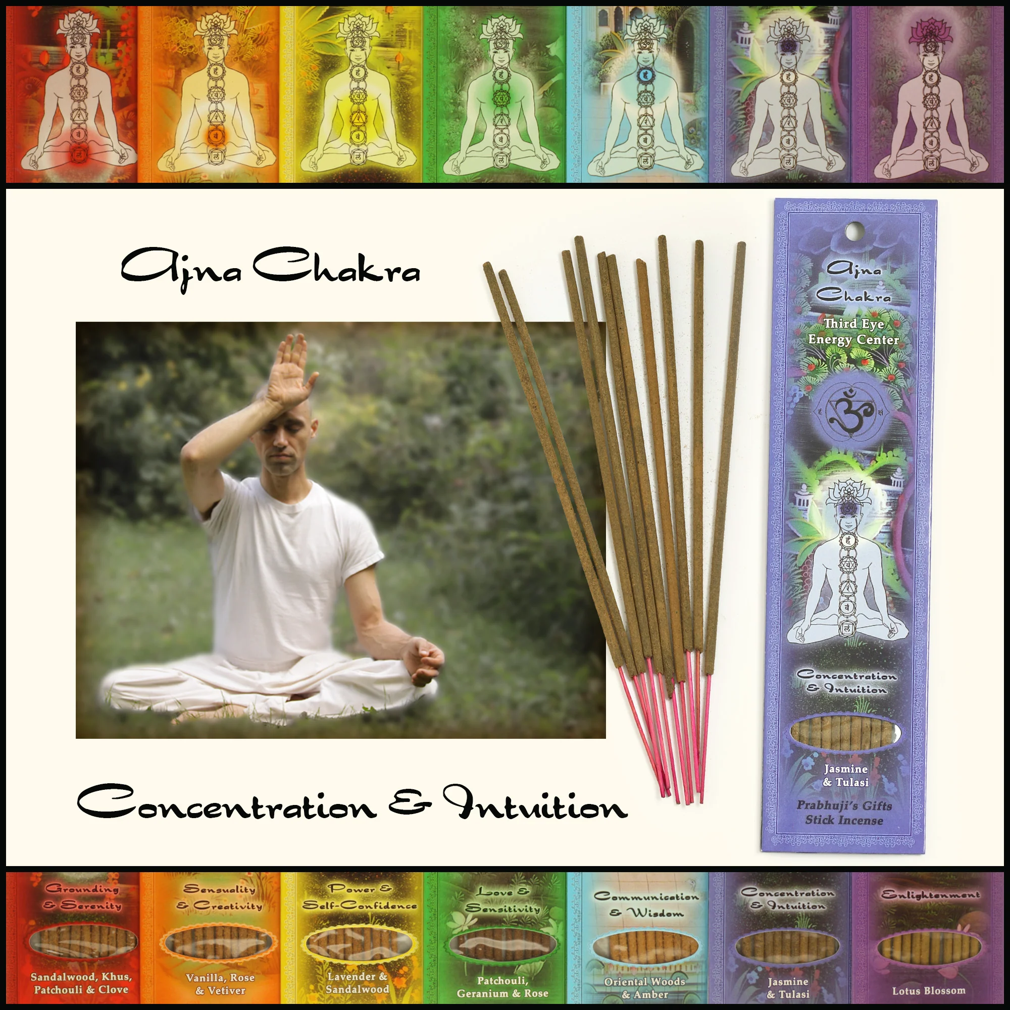 Incense Sticks Third Eye Chakra Ajna - Concentration and Intuition - Image 5