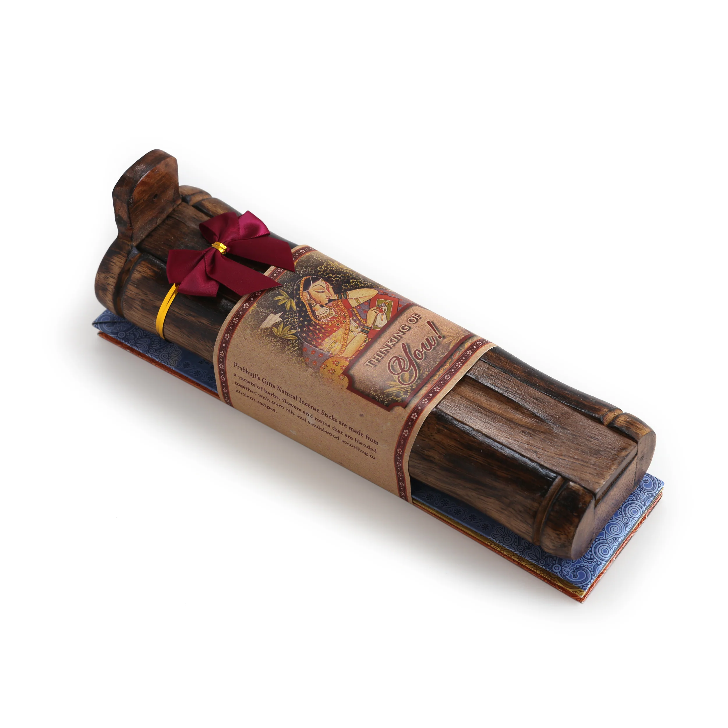 Incense Gift Set - Bamboo Burner + 3 Meditation Incense Stick & Greeting - Thinking of you - Image 4