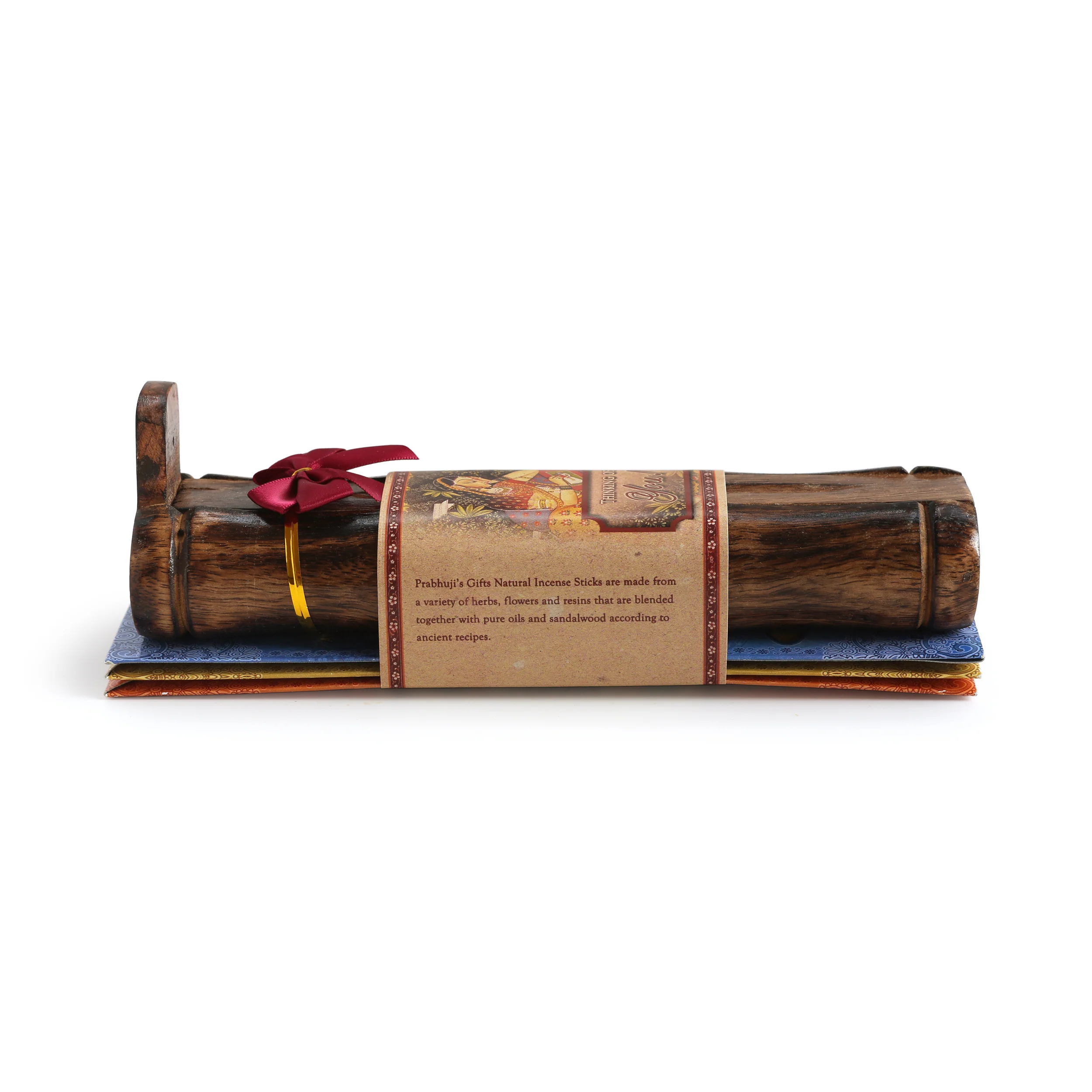 Incense Gift Set - Bamboo Burner + 3 Meditation Incense Stick & Greeting - Thinking of you - Image 6