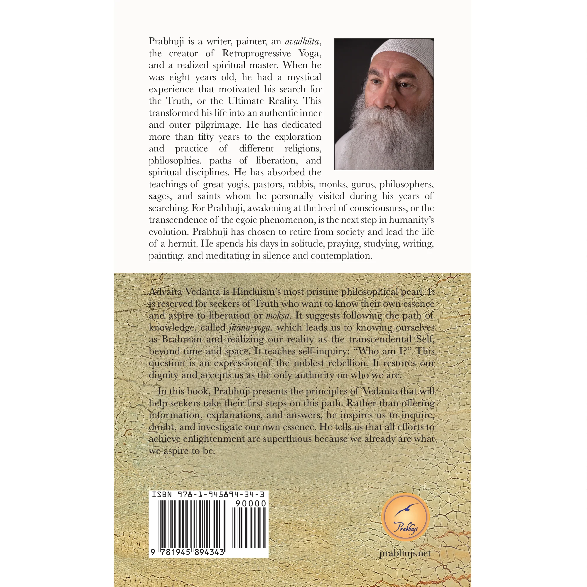 Advaita Vedanta - Being the self. by Prabhuji (Hard cover - English) - Image 3