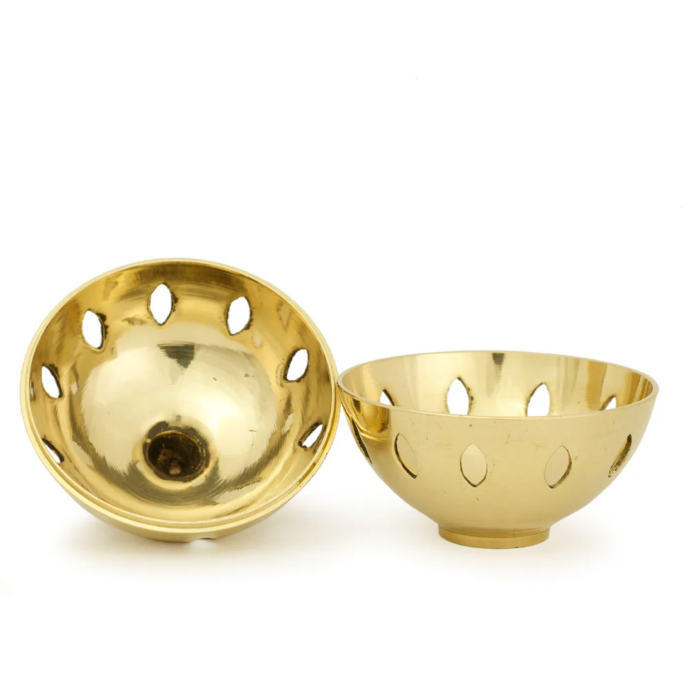 Burner - Brass Burner, Clear Ball 3.25"Hx3"D - Image 3