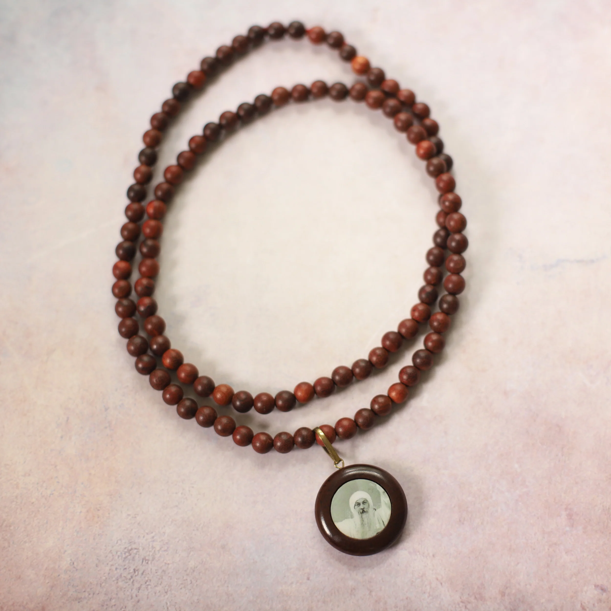 ORIGINAL OSHO Rajneesh Rajneeshpuram Wild Country Extra Fine Rose Wood Mala for Meditation -Natural Wood (#2) VERY LIMITED STOCK! - Image 4