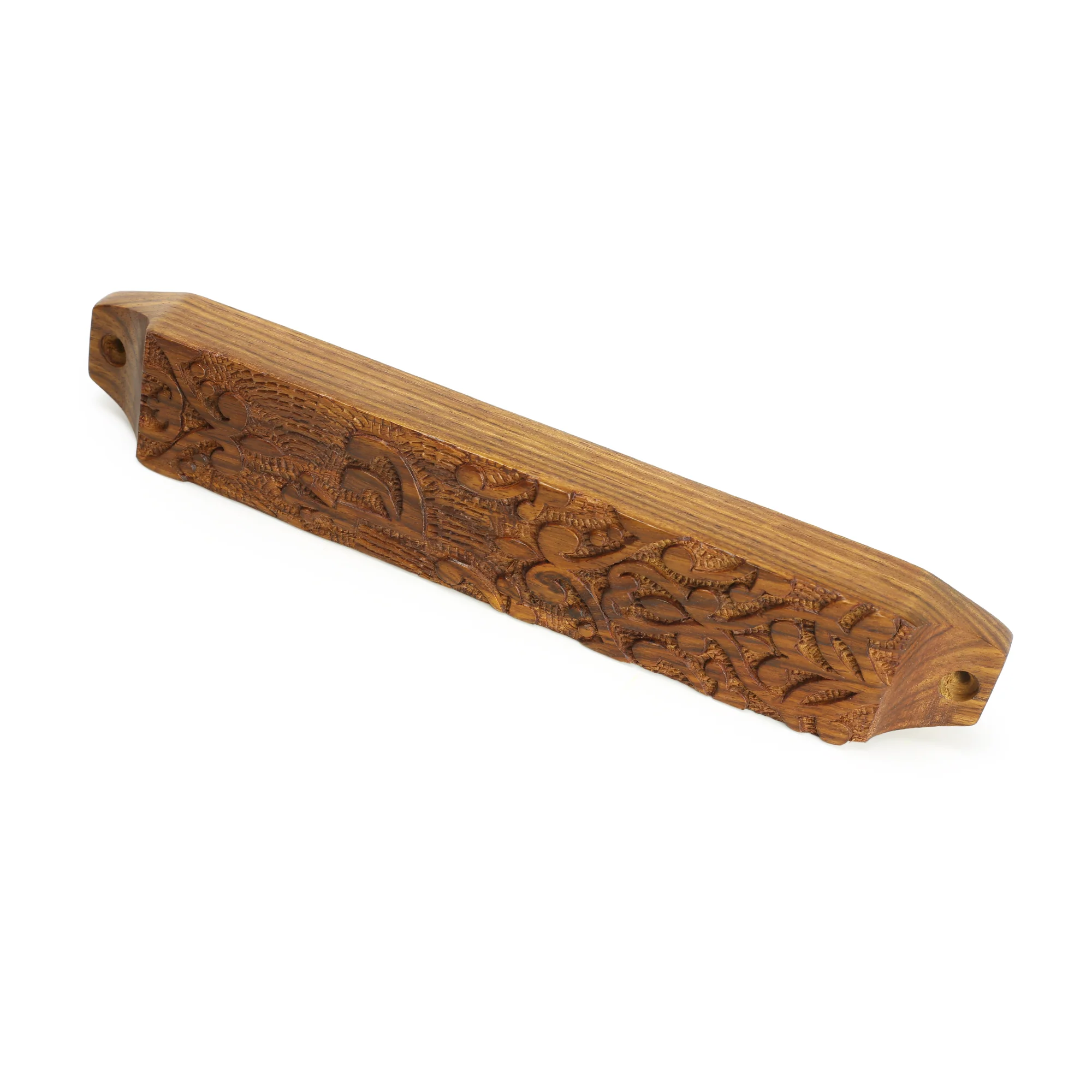 Decor - Wooden Mezuzah Case 9"x1.5" Ornamental - Image 7