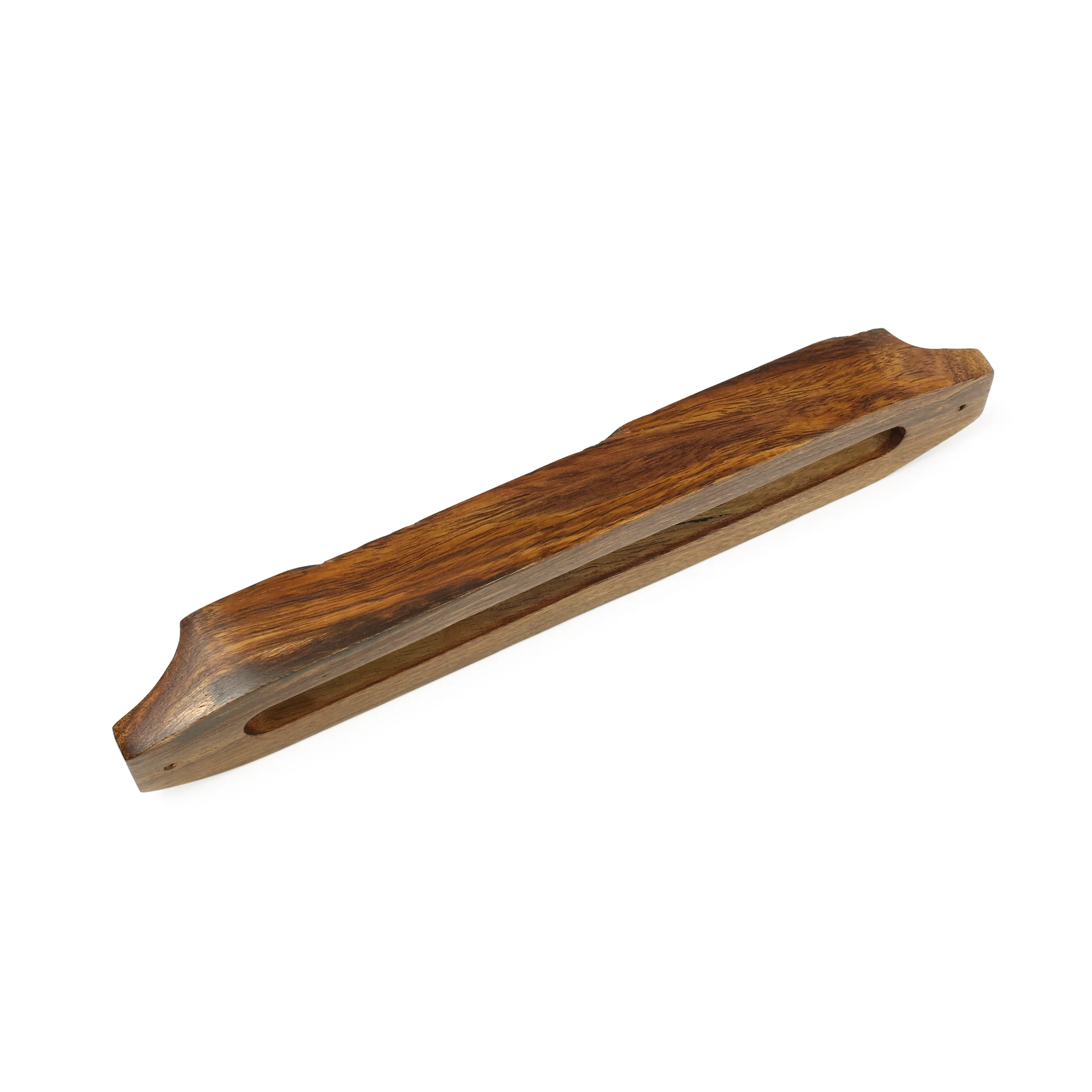 Decor - Wooden Mezuzah Case 9"x1.5" Peacock - Image 5