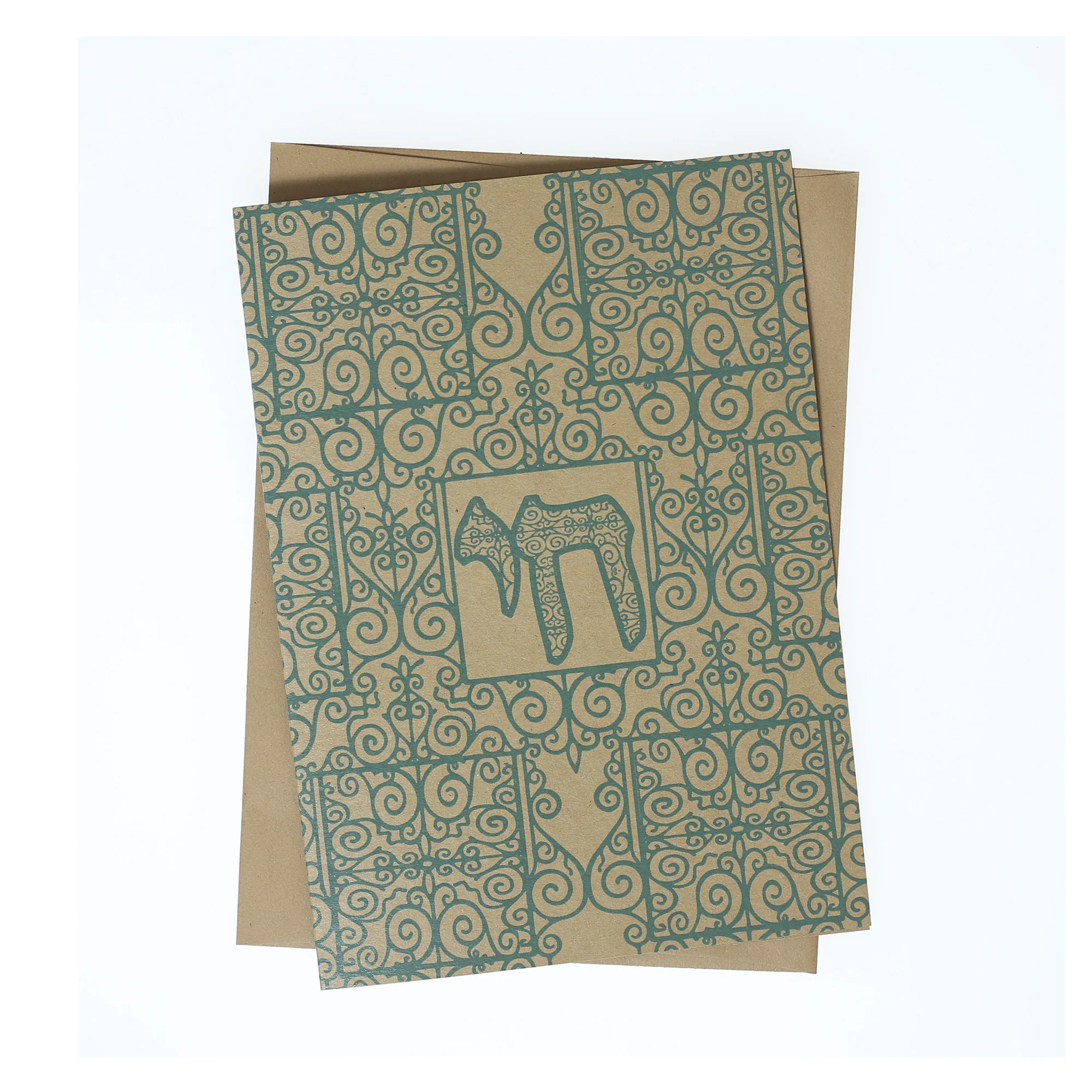 Greeting Card - Judaica - Chai - 7"x5"