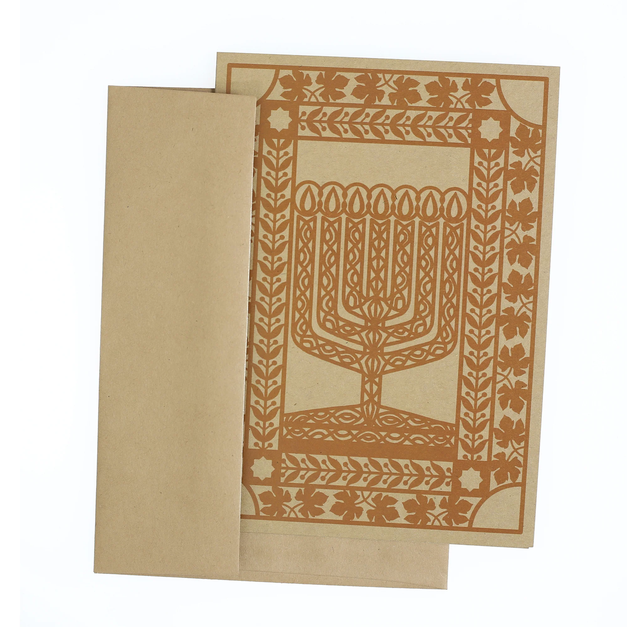 Greeting Card - Judaica - Menorah - 7"x5" - Image 3