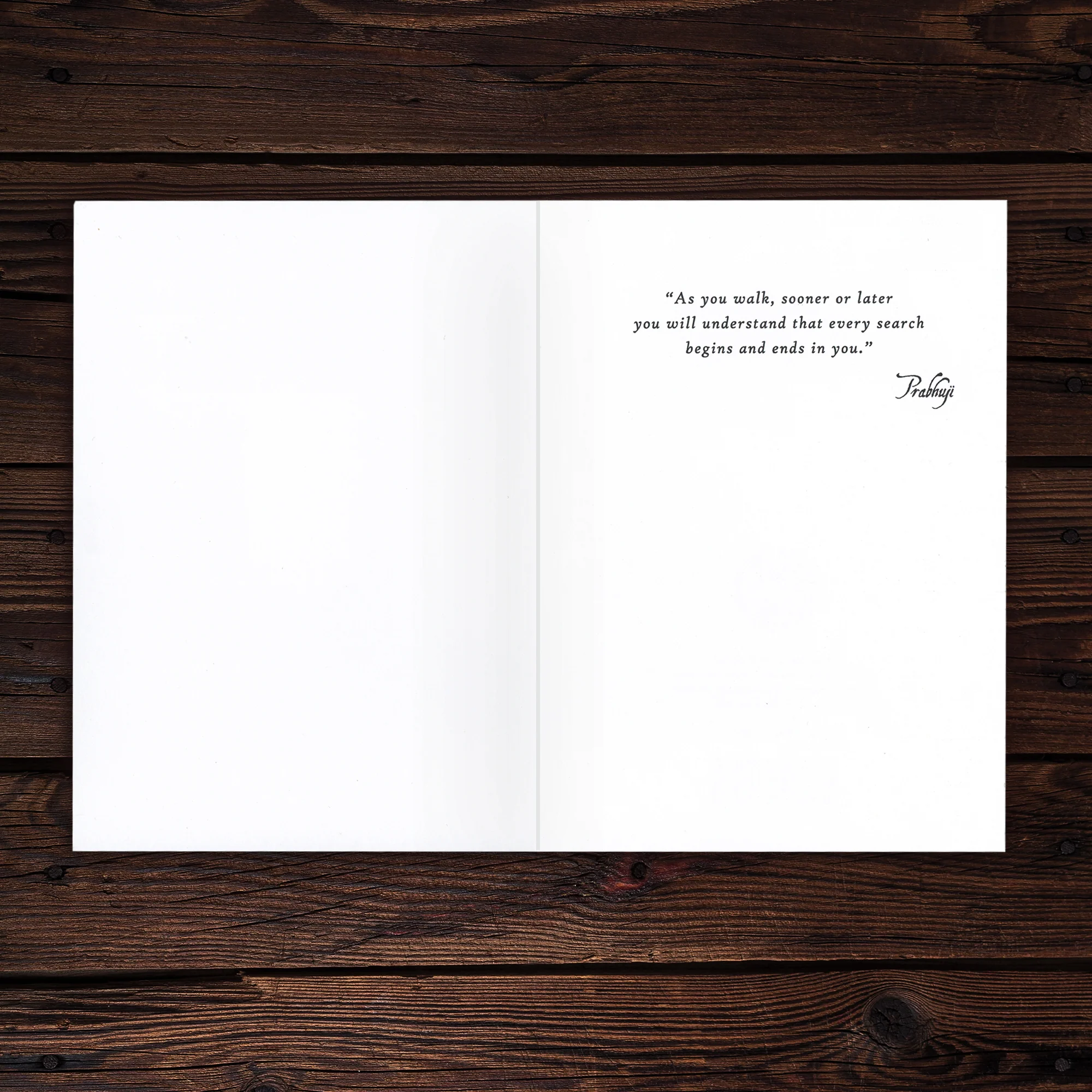 Greeting Card - Prabhuji's quote - 'As you walk...' - 7"x5" - Image 3