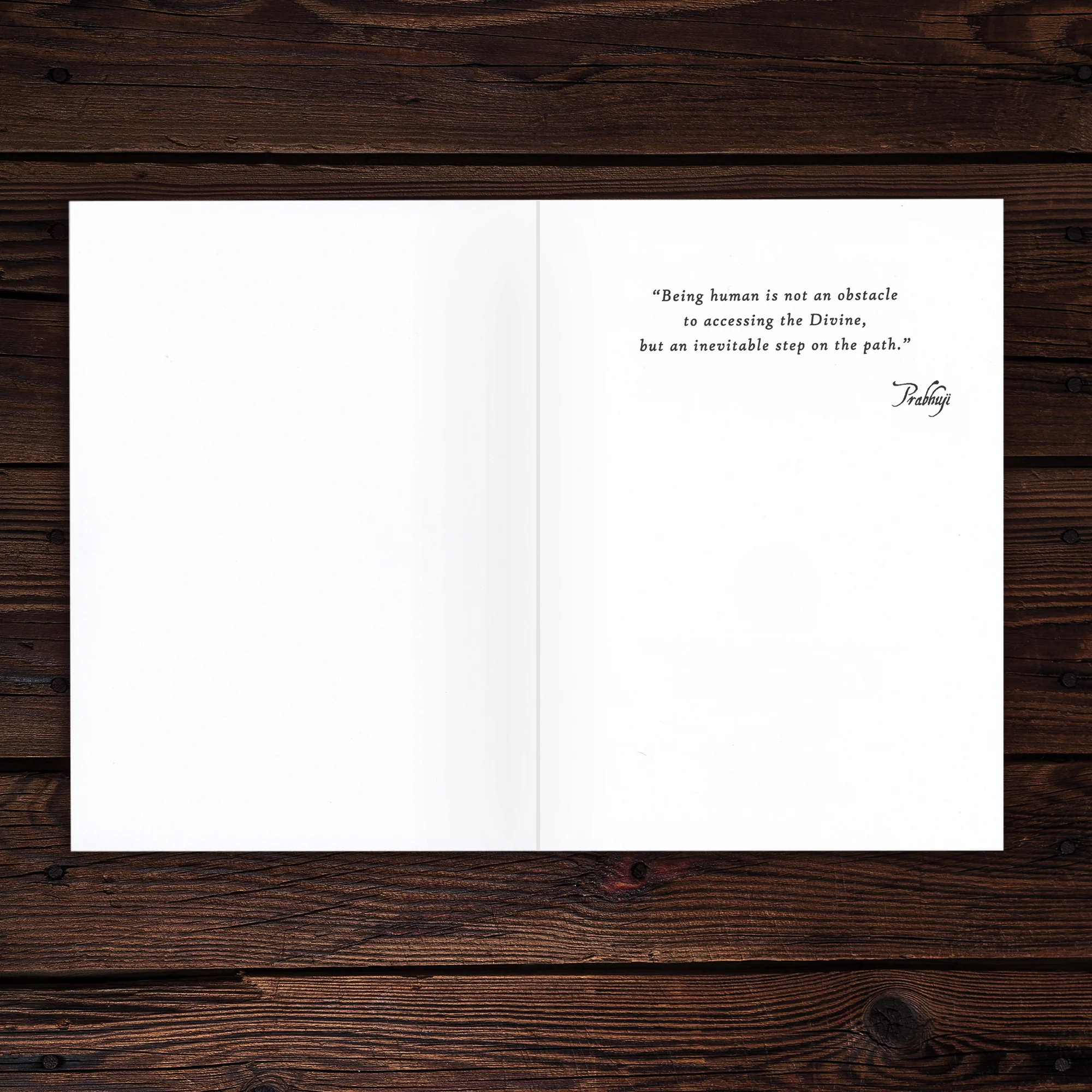 Greeting Card - Prabhuji's quote - 'Being human is not an obstacle...' - 7"x5" - Image 3
