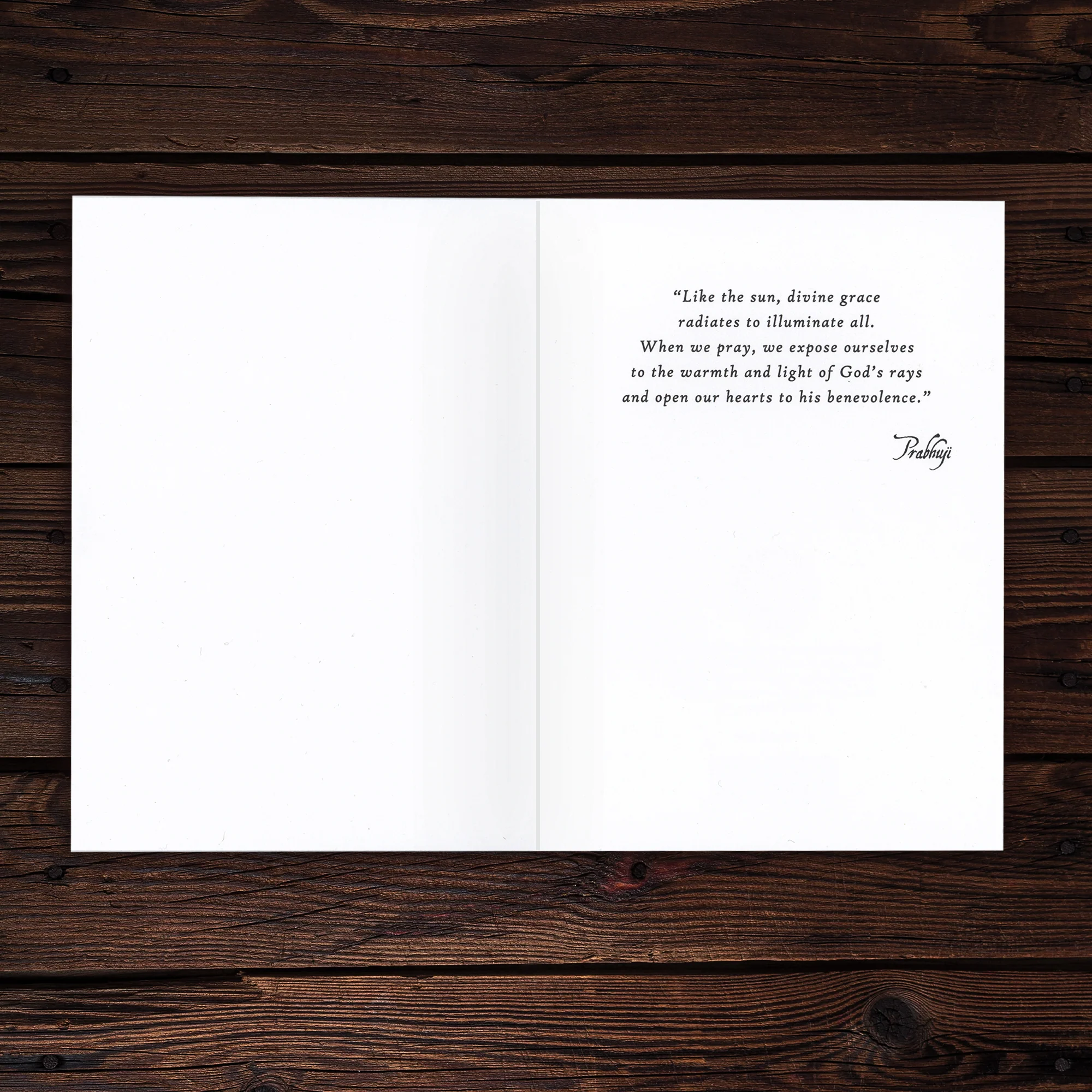 Greeting Card - Prabhuji's quote - 'Like the sun...' - 7"x5" - Image 3
