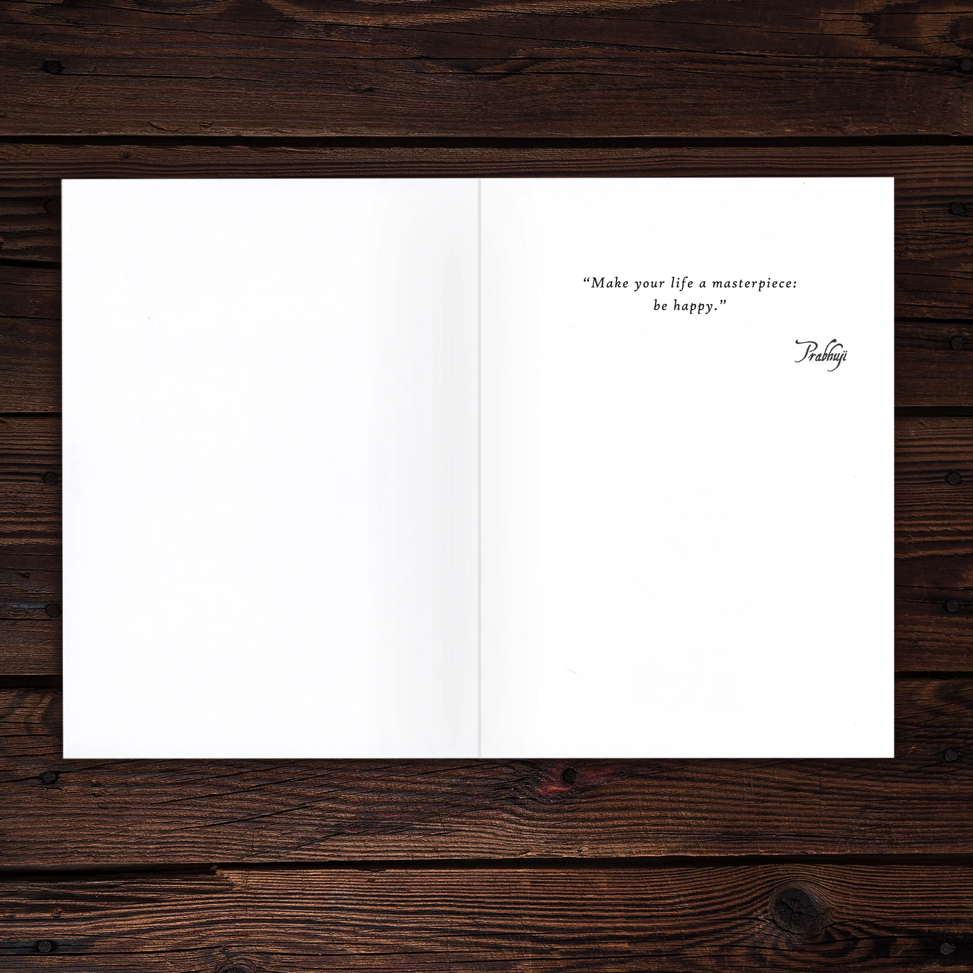 Greeting Card - Prabhuji's quote - 'Make your life a masterpiece...' - 7"x5" - Image 3