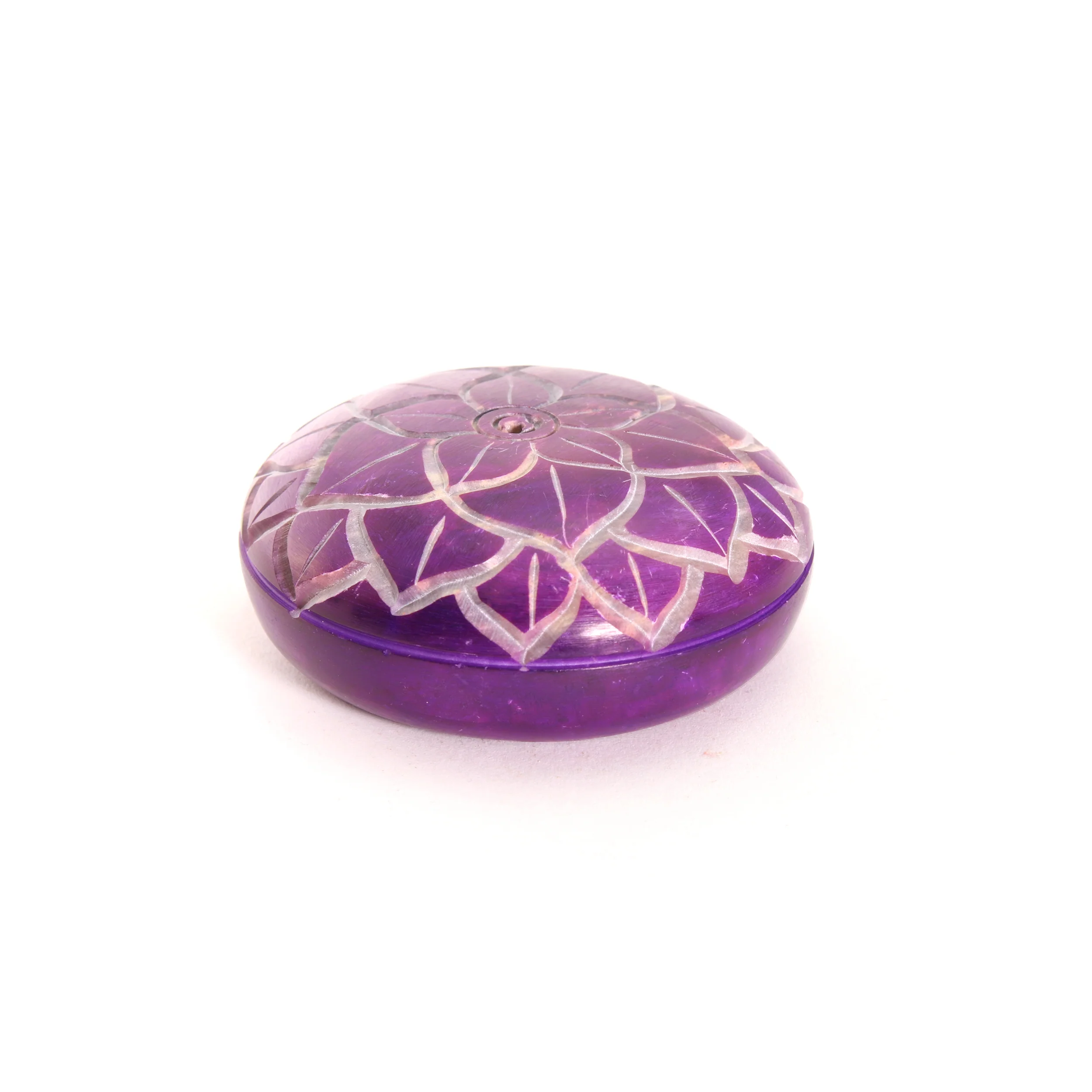 Incense Burner - Soapstone Pebble Crown Chakra Sahasrara 2.5" - Image 4