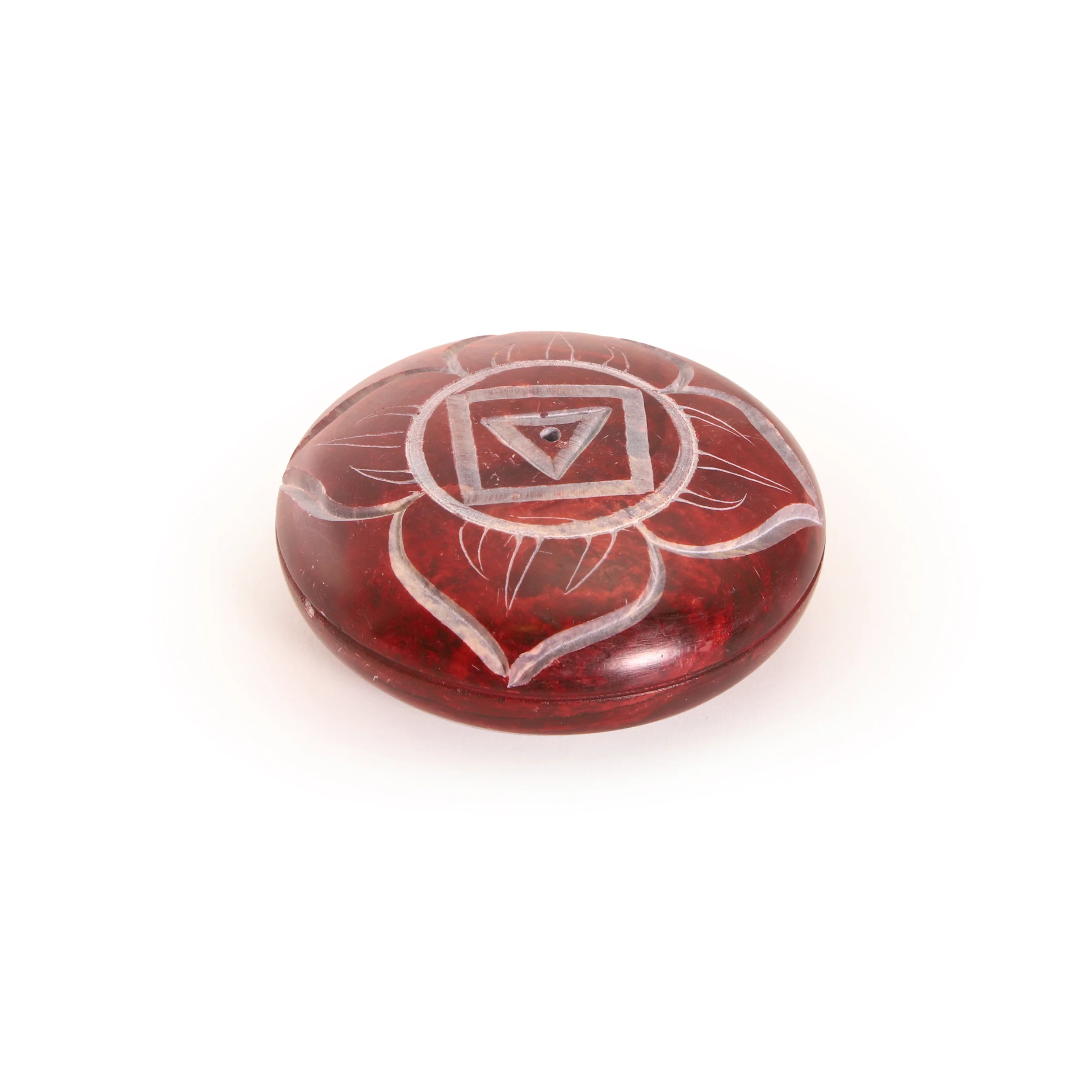 Incense Burner - Soapstone Pebble Root Chakra Muladhara 2.5" - Image 3