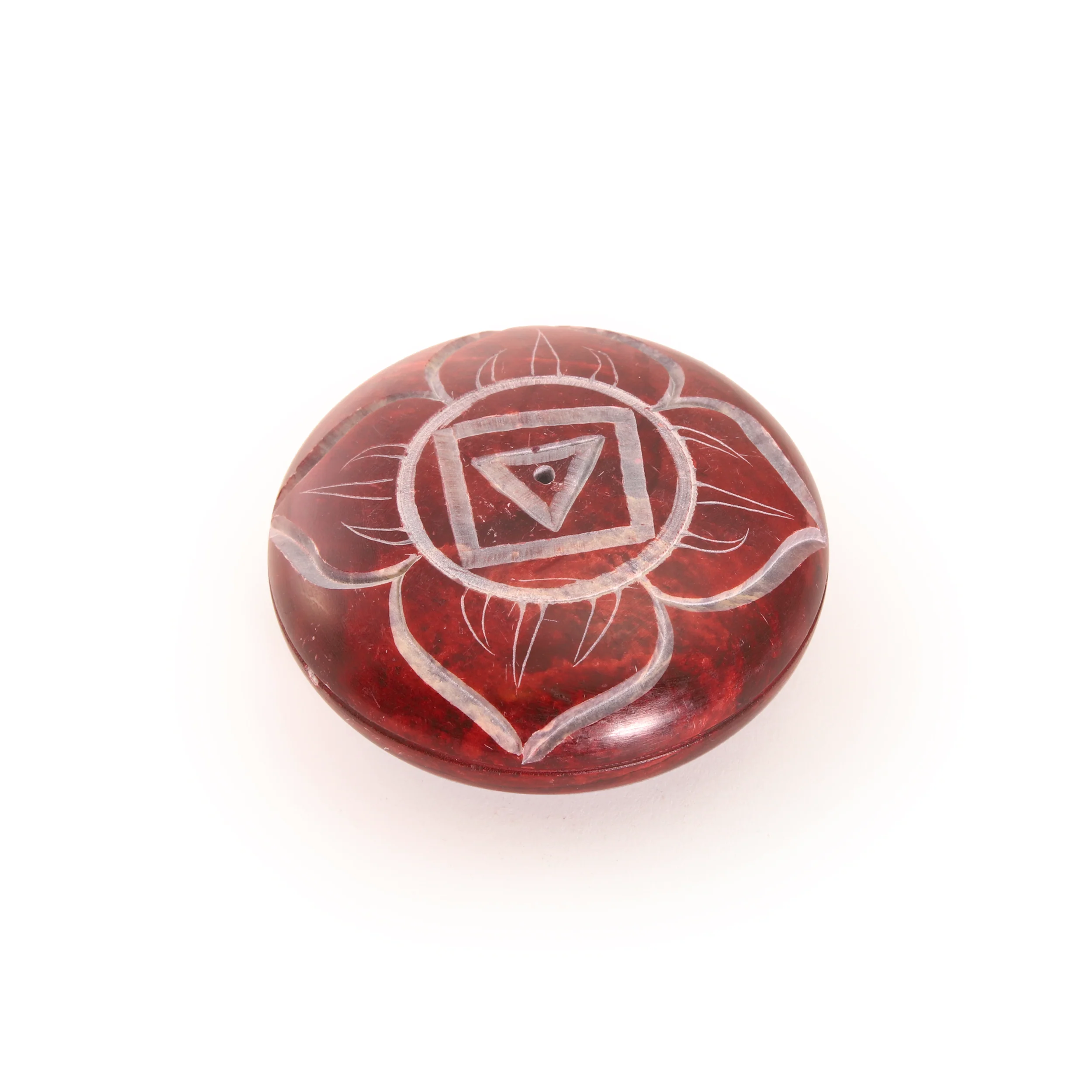 Incense Burner - Soapstone Pebble Root Chakra Muladhara 2.5" - Image 4