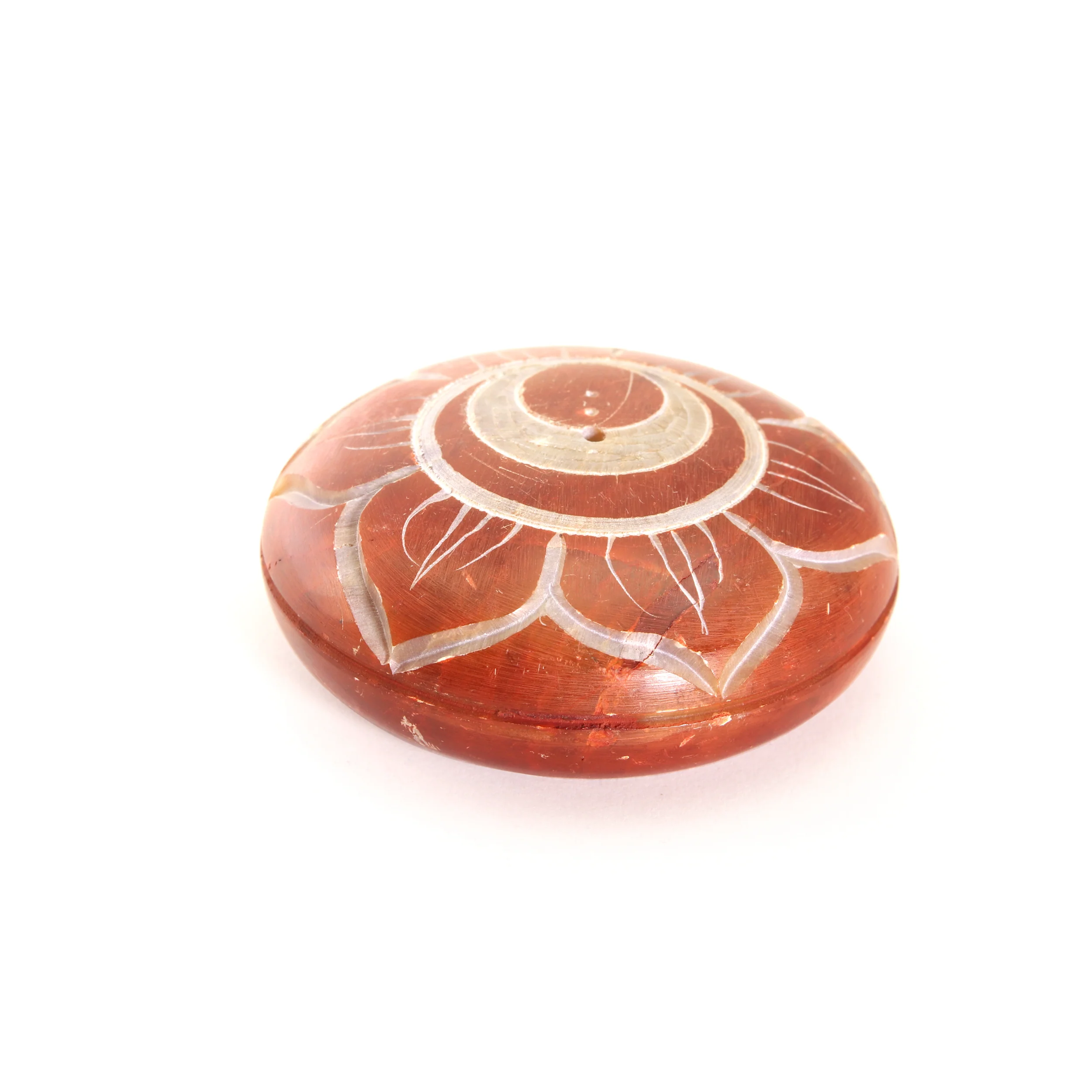 Incense Burner - Soapstone Pebble Sacral Chakra Svadhishtana 2.5" - Image 3