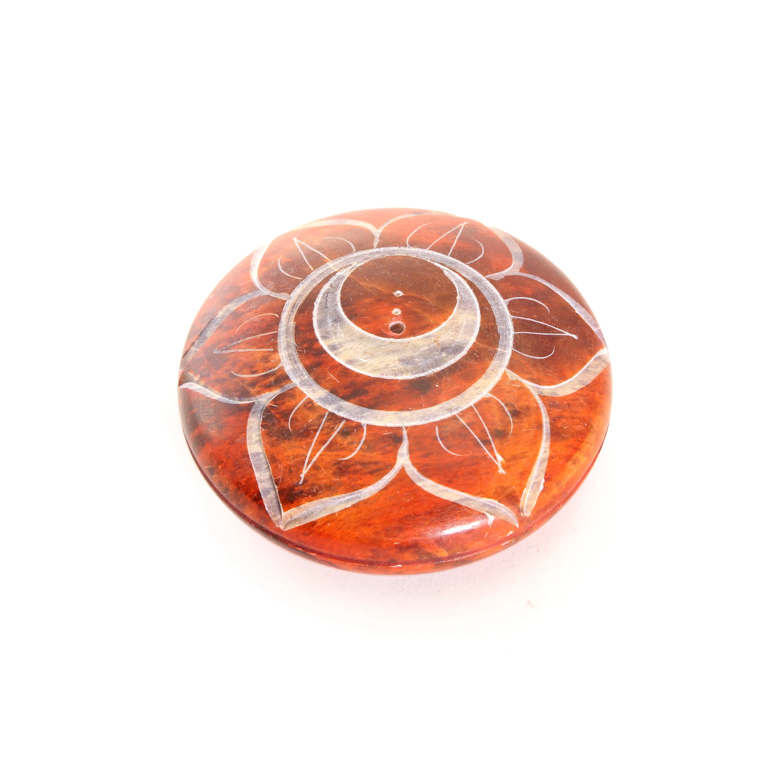 Incense Burner - Soapstone Pebble Sacral Chakra Svadhishtana 2.5" - Image 4