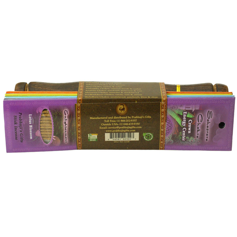 Incense Gift Set - Bamboo Burner + 7 Chakras Incense Stick & Greeting: Thank you for being you - Image 5