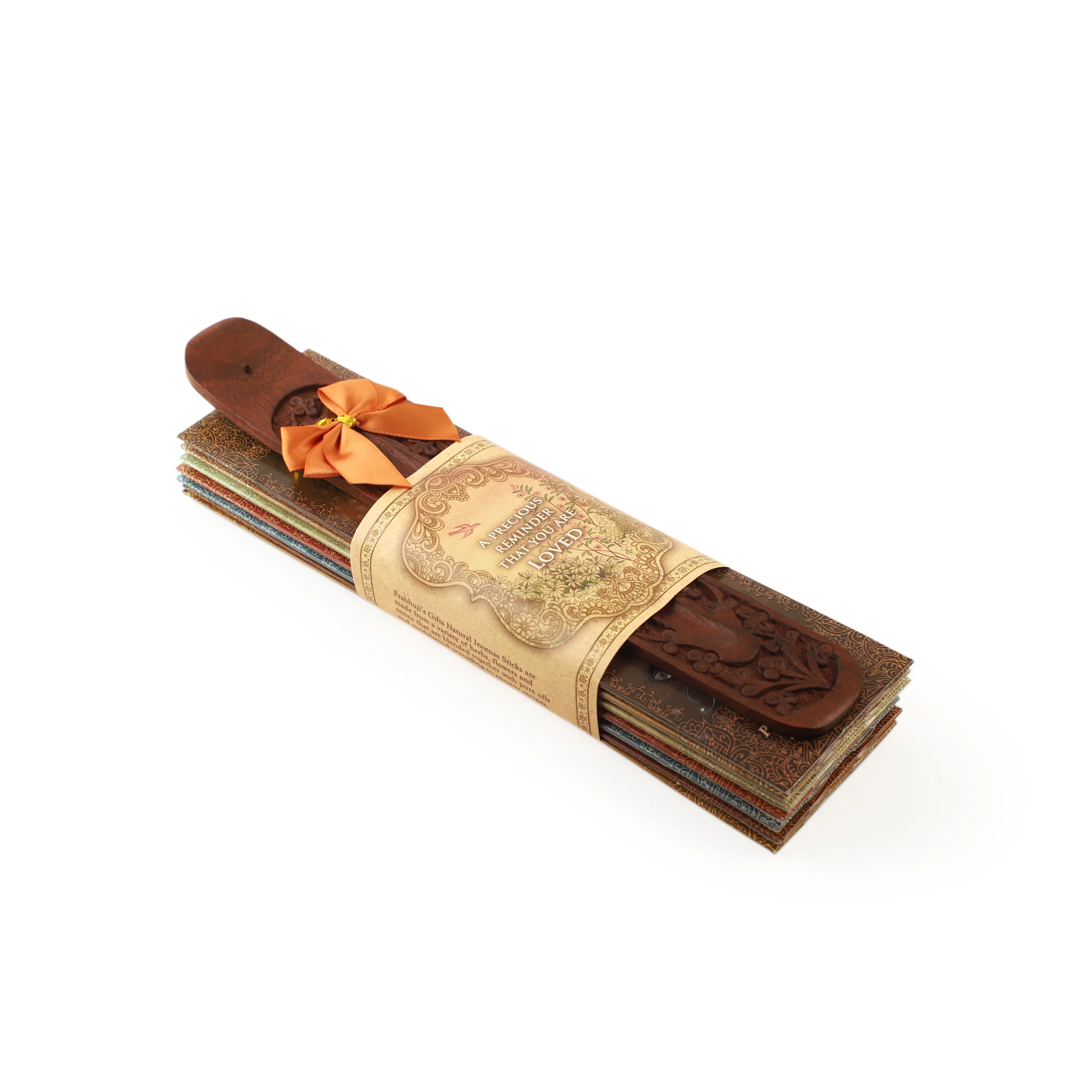 Incense Gift Set - Flat Burner + 7 Harmony Incense Stick & greeting A Precious Reminder that You are Loved - Image 3