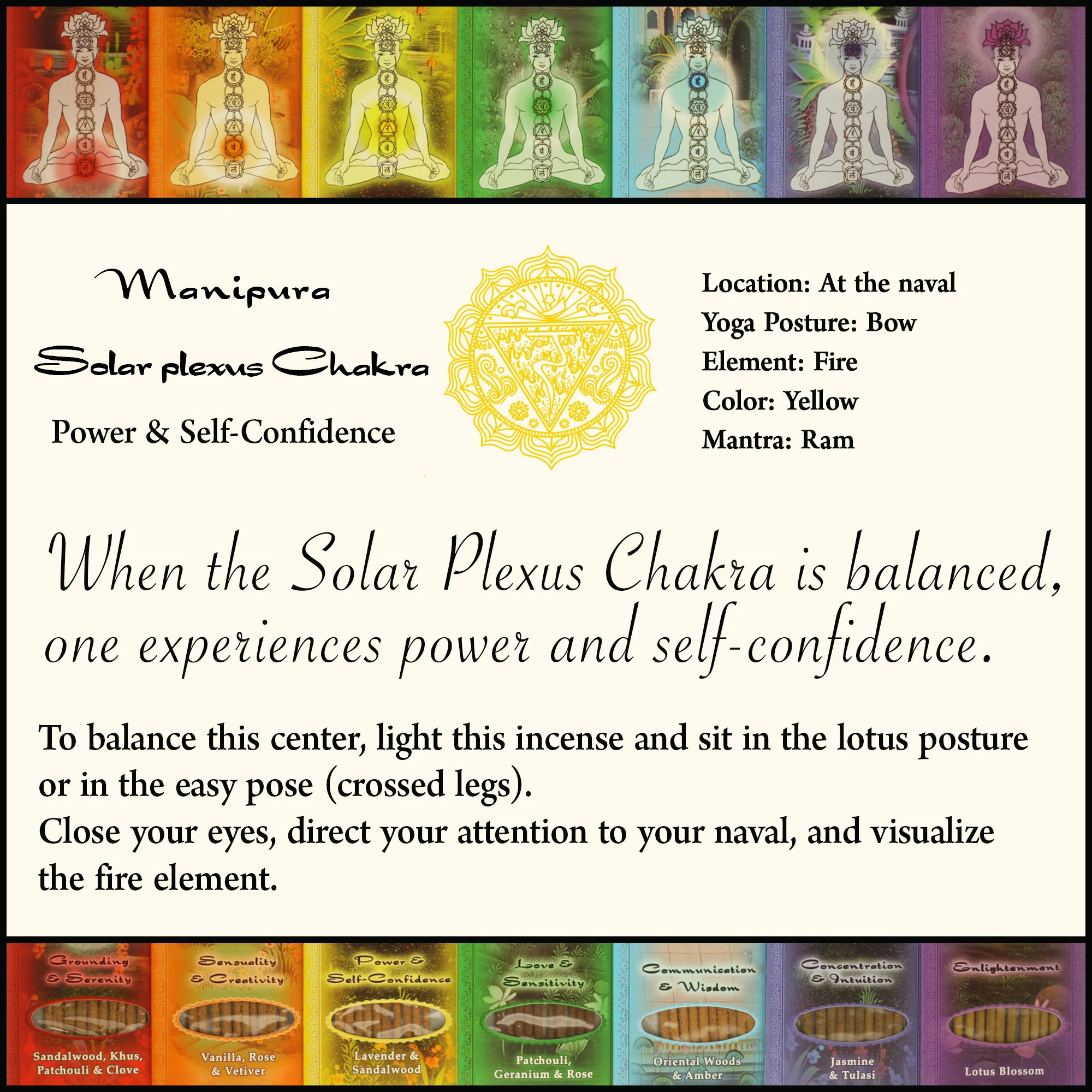 Incense Sticks Solar Plexus Chakra Manipura - Power and Self-confidence - Image 7