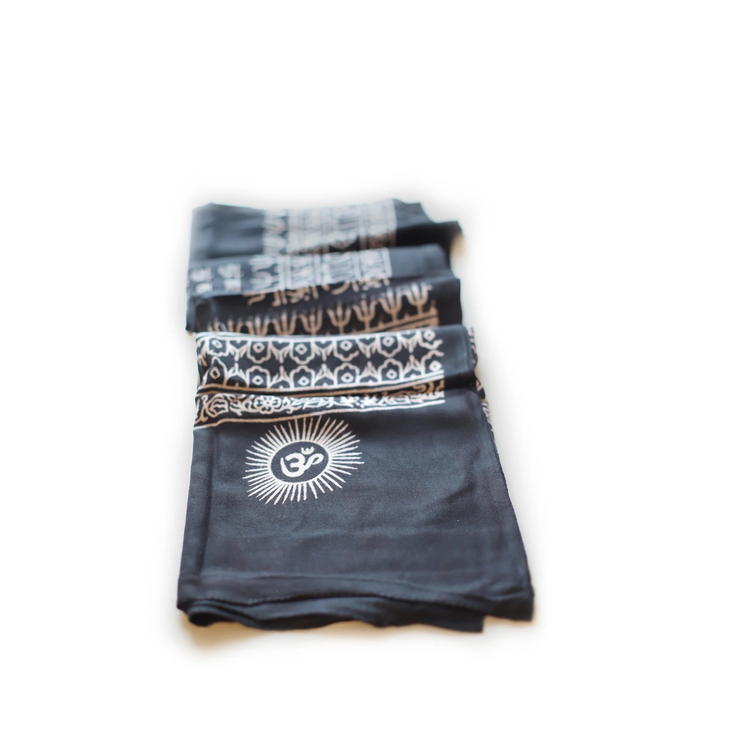 Meditation Yoga Prayer Shawl - Buddha - Black Large - Image 5