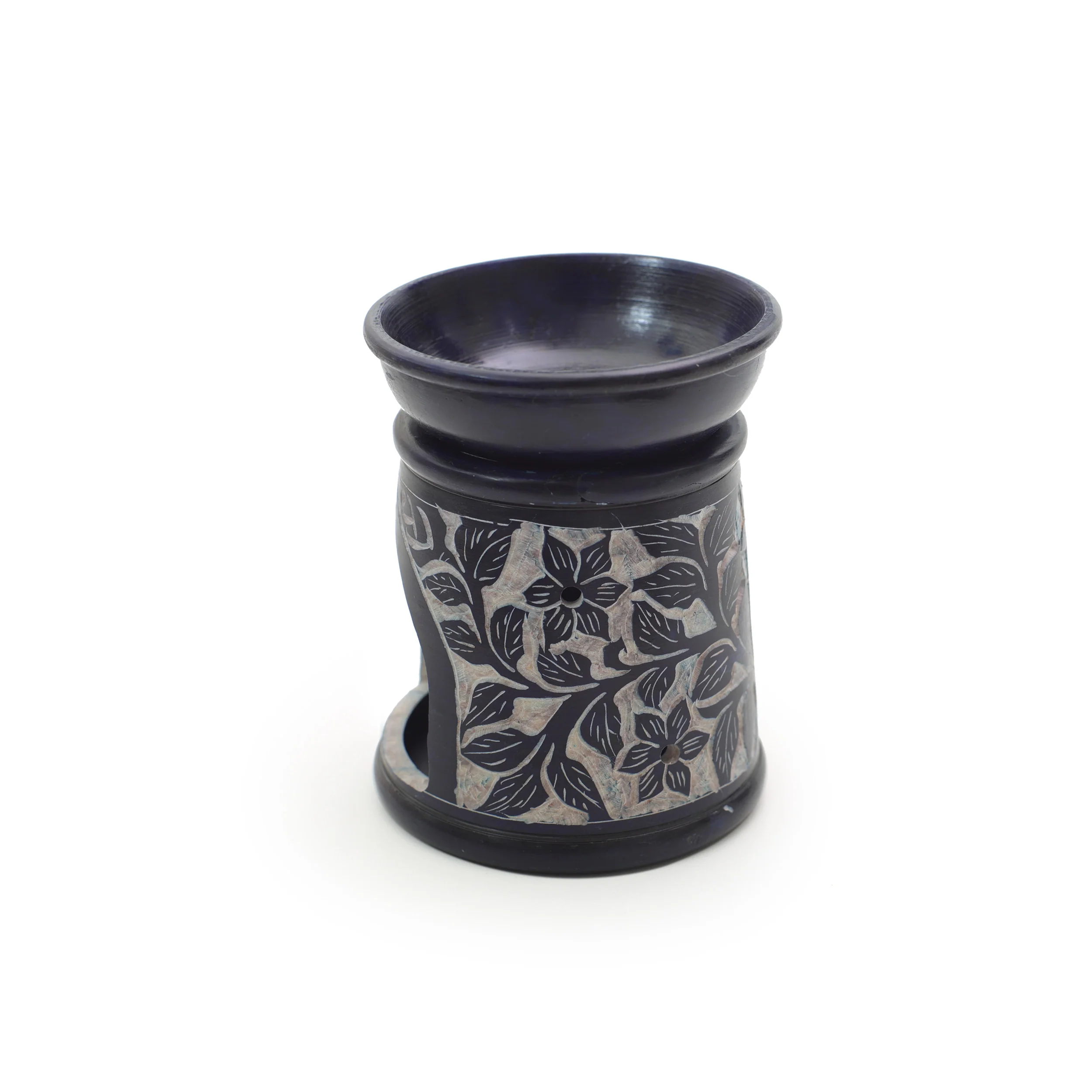 Oil Diffuser - Blue Soapstone Oil Burner Blue Rose 4.5" - Image 7