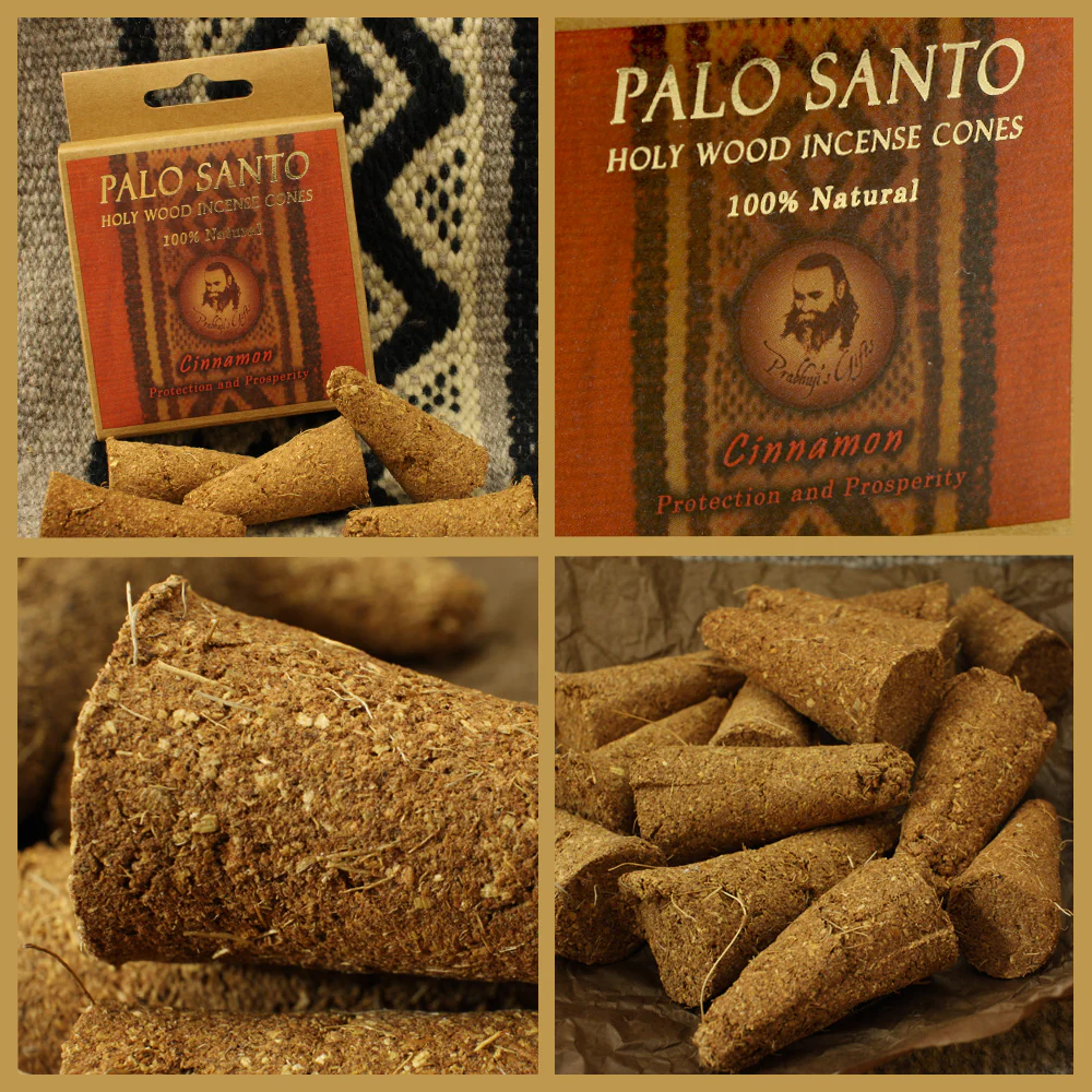 Palo Santo and Cinnamon - Protection & Prosperity - 6 Incense Cones - Image 3