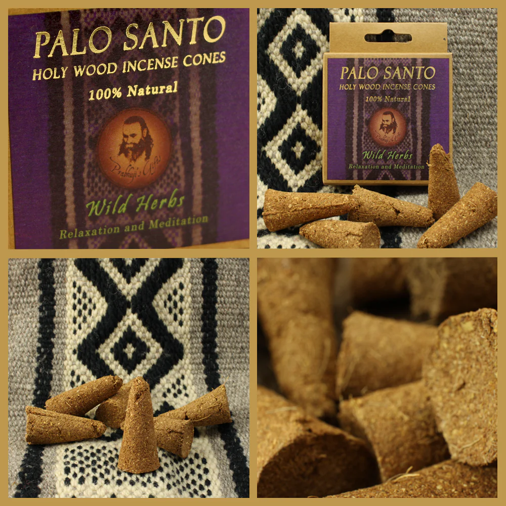 Palo Santo and Wild Herbs - Relaxation & Meditation -  6 Incense Cones - Image 3