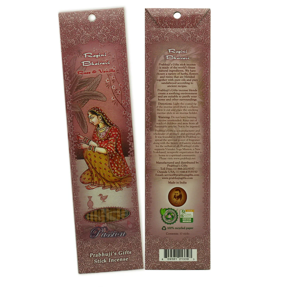 Incense Sticks Ragini Bhairavi - Rose and Vanilla - Passion - Image 2