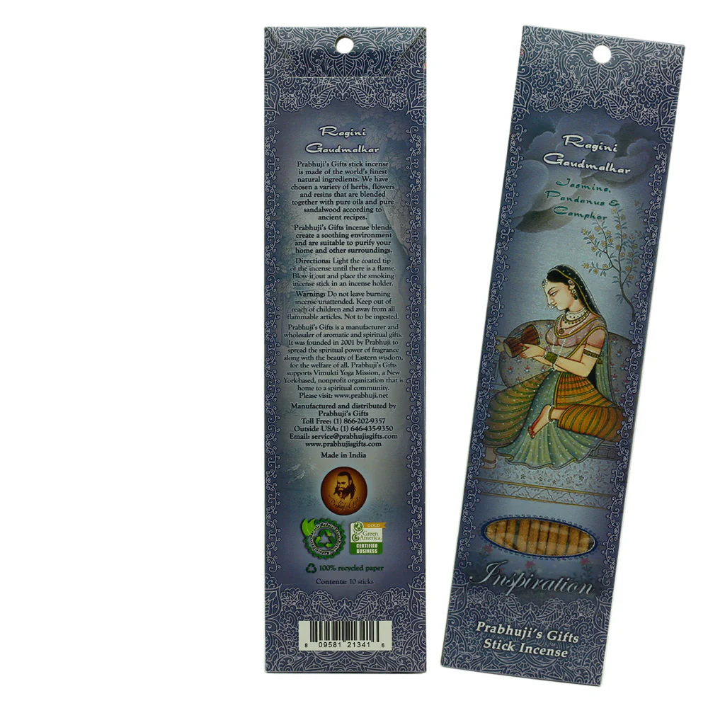 Incense Sticks Ragini Gaudmalhar - Jasmine, Pandanus, and Camphor - Inspiration - Image 2