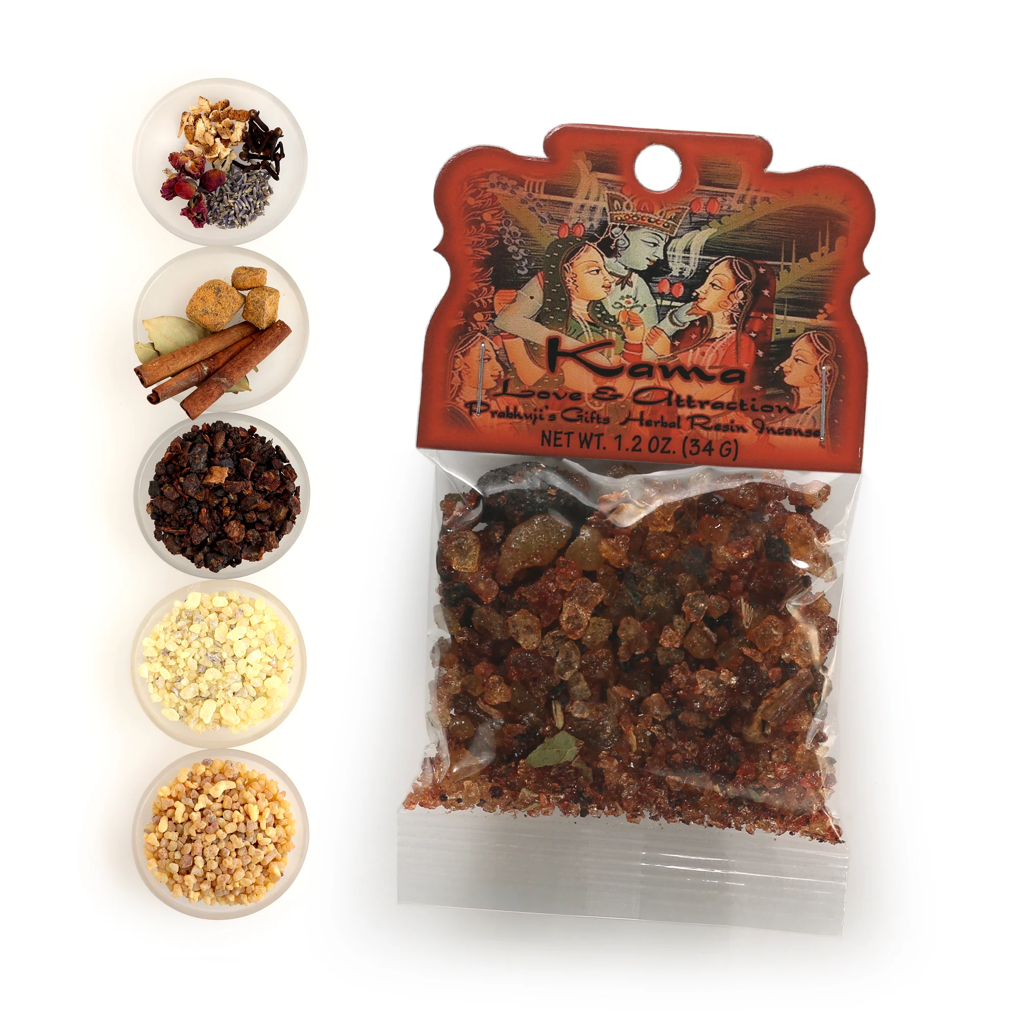 Resin Incense Kama - Love and Attraction - 1.2oz bag - Image 3