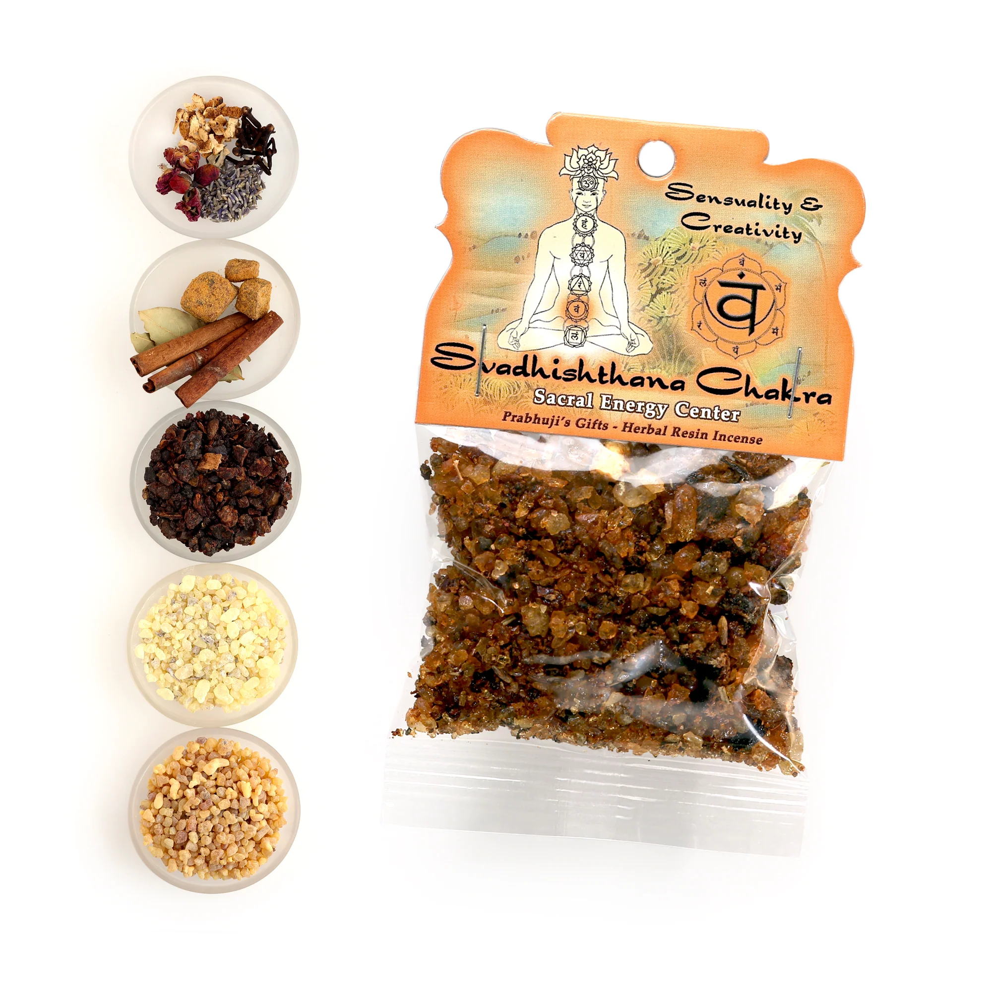 Resin Incense Sacral Chakra Svadhishtana - Sensuality and Creativity - 1.2oz bag - Image 3