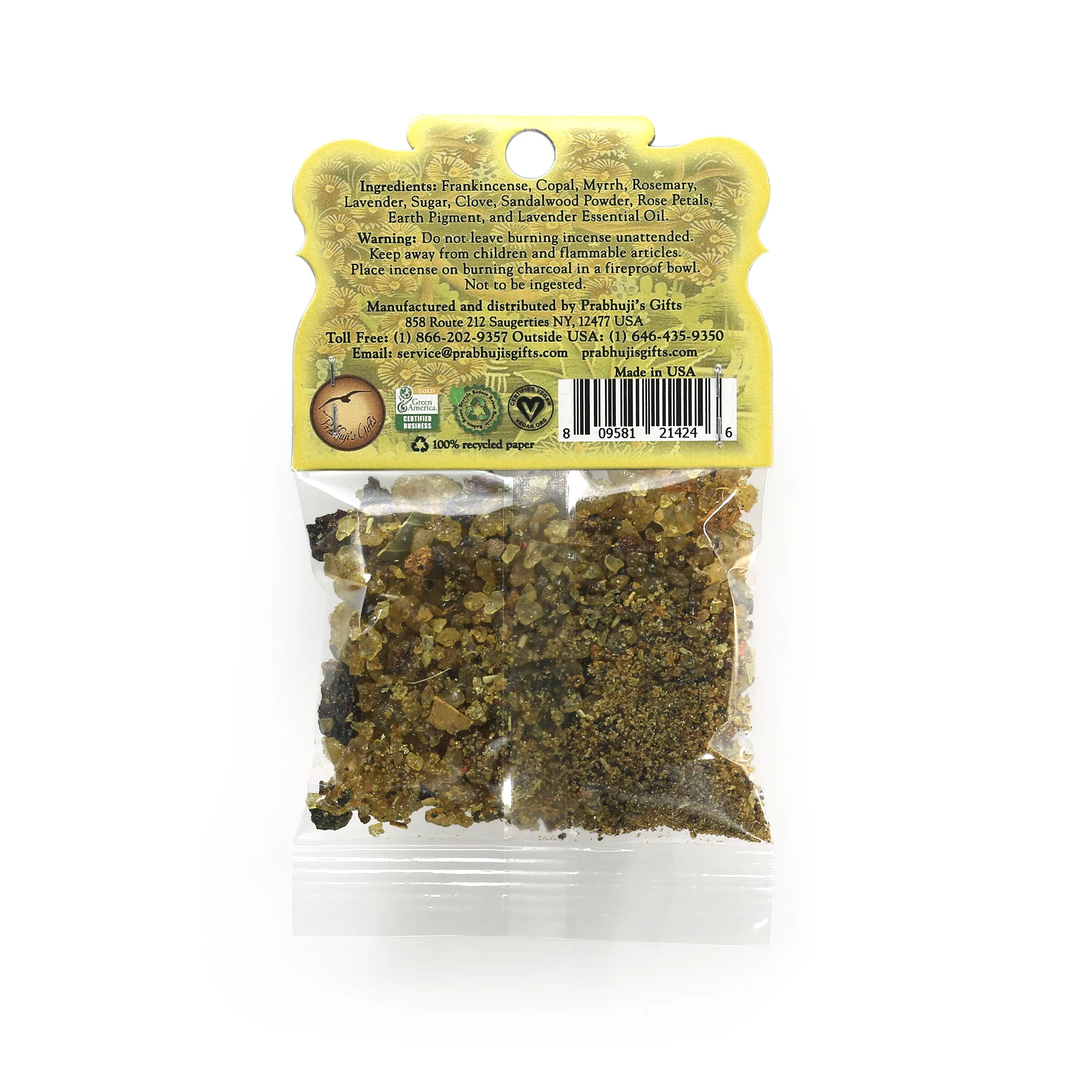 Resin Incense Solar Plexus Chakra Manipura - Self-confidence and Transformation - 1.2oz bag - Image 2