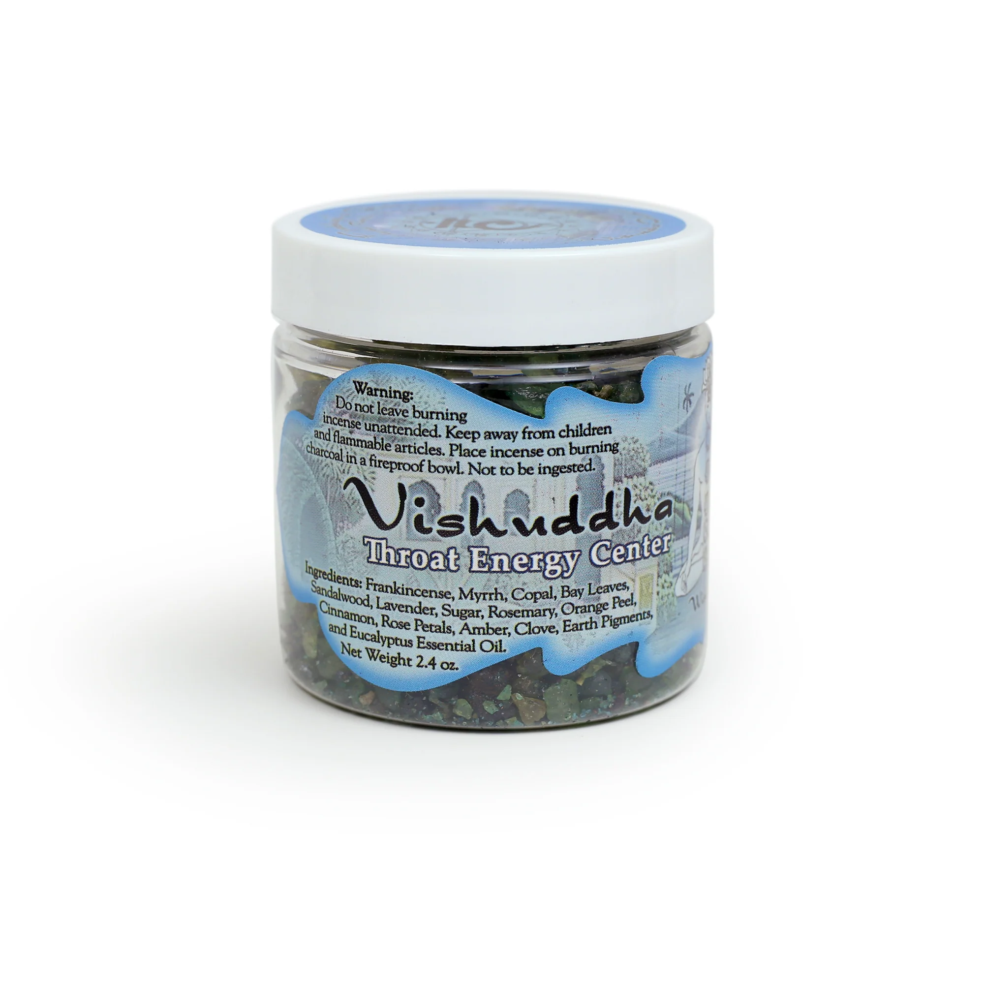 Resin Incense Throat Chakra Vishuddha - Communication and Responsibility - 2.4oz jar - Image 2