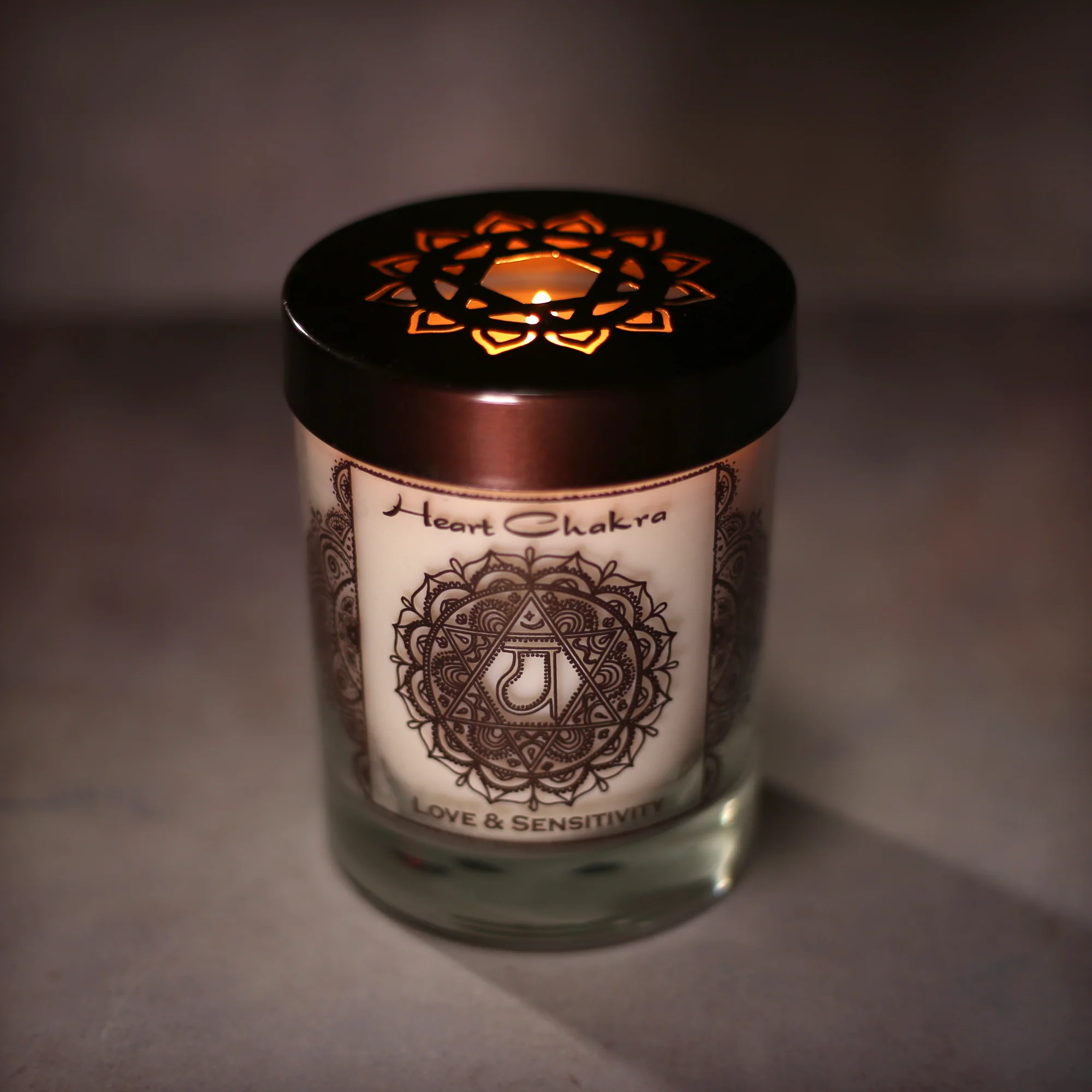 Heart Chakra Anahata | Soy Candle for Chakra Meditation Scented with Essential Oils | Wild Rose | Love and Sensitivity - 10.5oz - Image 5