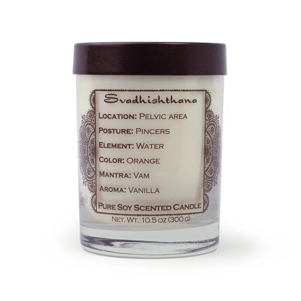 Sacral Chakra Svadhishthana | Soy Candle for Chakra Meditation Scented with Essential Oils |Vanilla | Sensuality and Creativity - 10.5oz - Image 7
