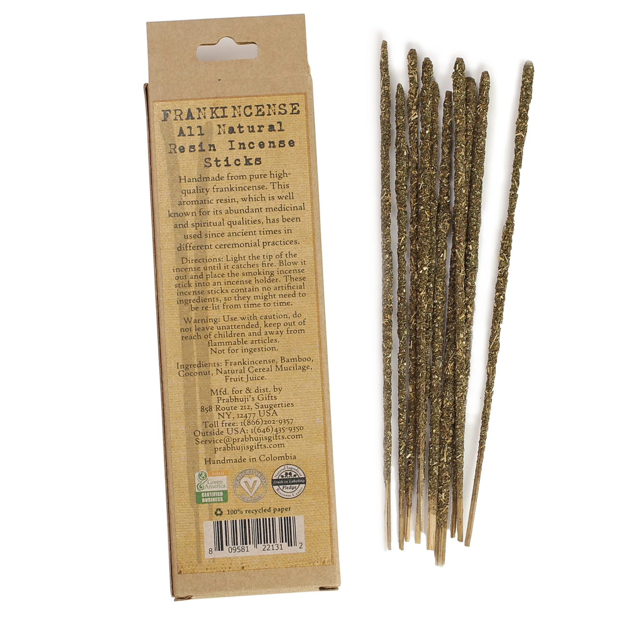 Smudging Incense - Frankincense - Natural Resin Incense sticks - Image 2