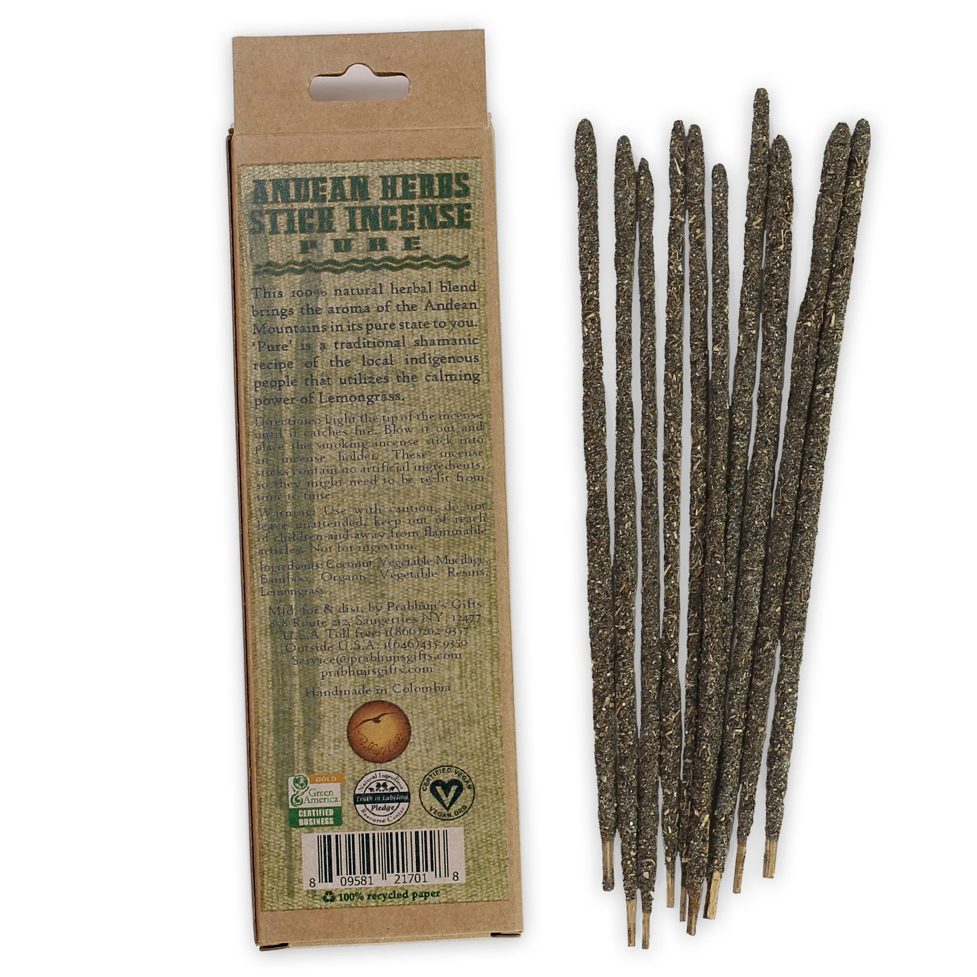 Smudging Incense - Pure - Andean Herbs Incense Sticks - Peace & Confidence - Image 2