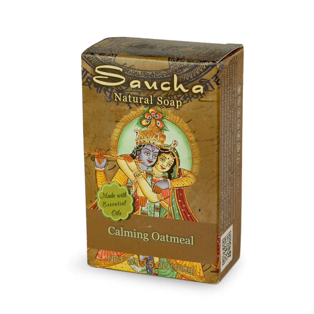 Soap Bar Saucha - Natural Calming Oatmeal - 3.5 oz (100g) - Image 3