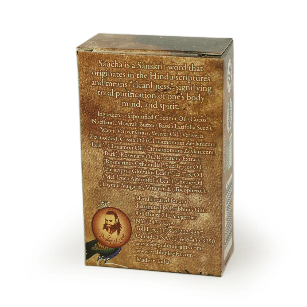 Soap Bar Saucha - Natural Refreshing Vetiver - 3.5 oz (100g) - Image 4