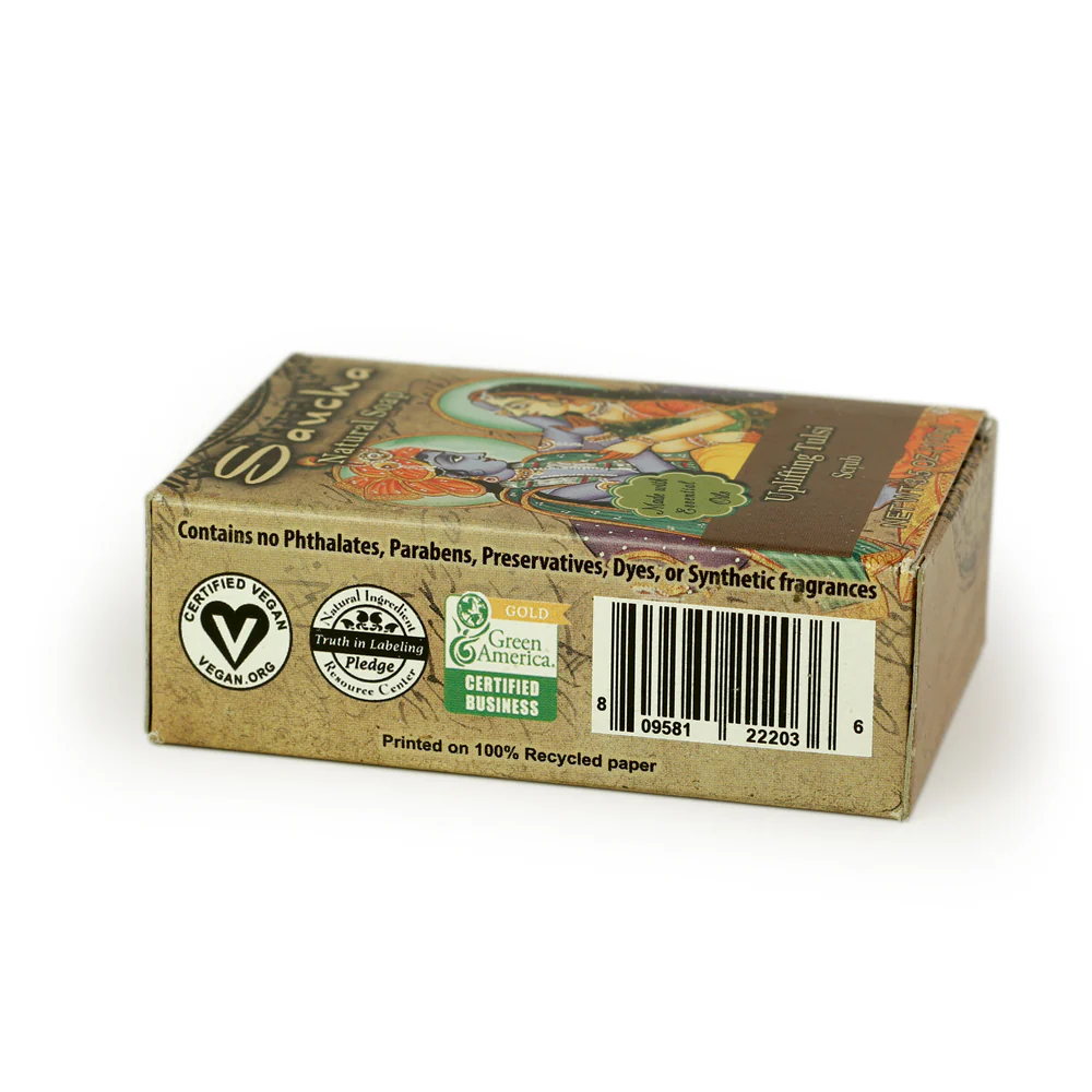 Soap Bar Saucha - Natural Uplifting Tulsi Scrub - 3.5 oz (100g) - Image 5