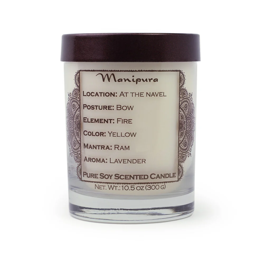 Solar Plexus Chakra Manipura | Soy Candle for Chakra Meditation Scented with Essential Oils | Lavender Blossom | Power and Self-confidence - 10.5oz - Image 7