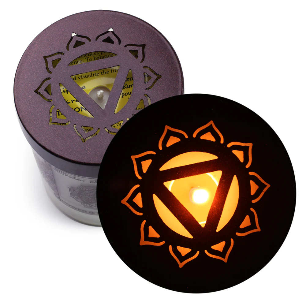 Solar Plexus Chakra Manipura | Soy Candle for Chakra Meditation Scented with Essential Oils | Lavender Blossom | Power and Self-confidence - 10.5oz - Image 8
