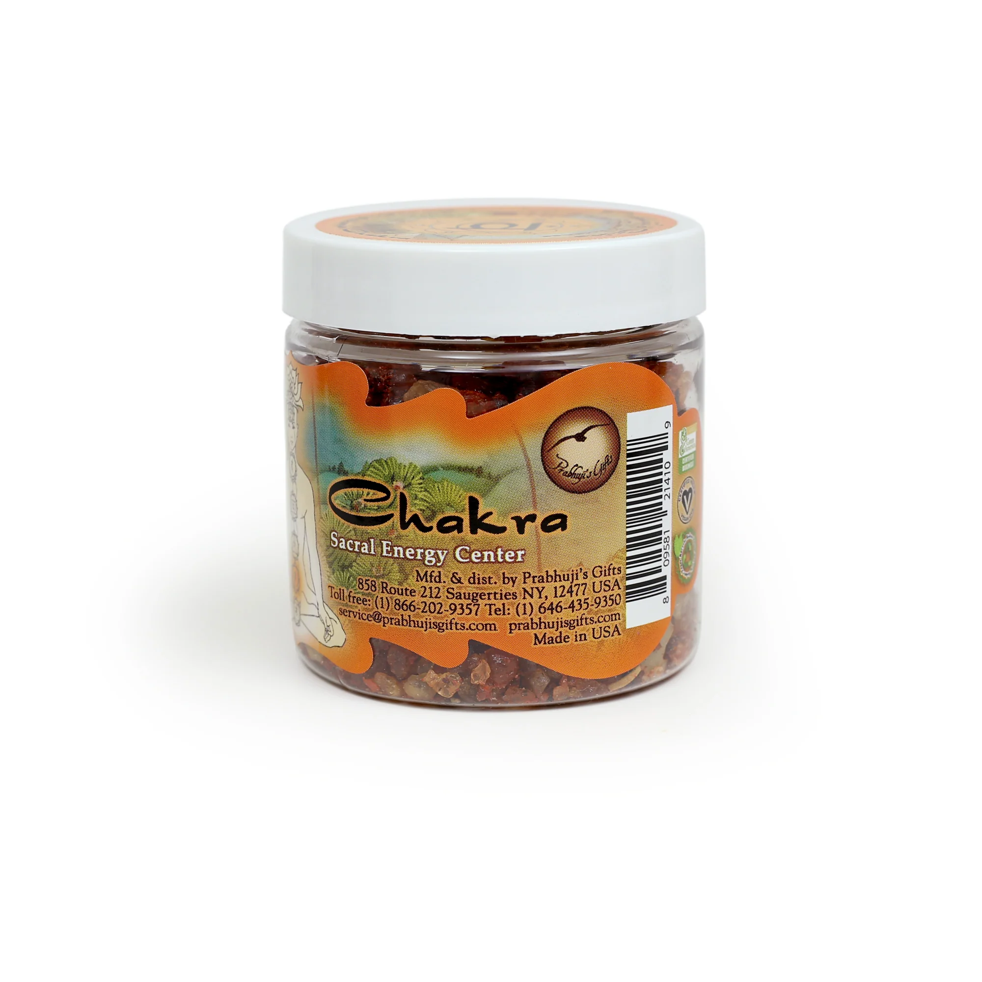 Resin Incense Sacral Chakra Svadhishtana - Sensuality and Creativity - 2.4oz jar - Image 4
