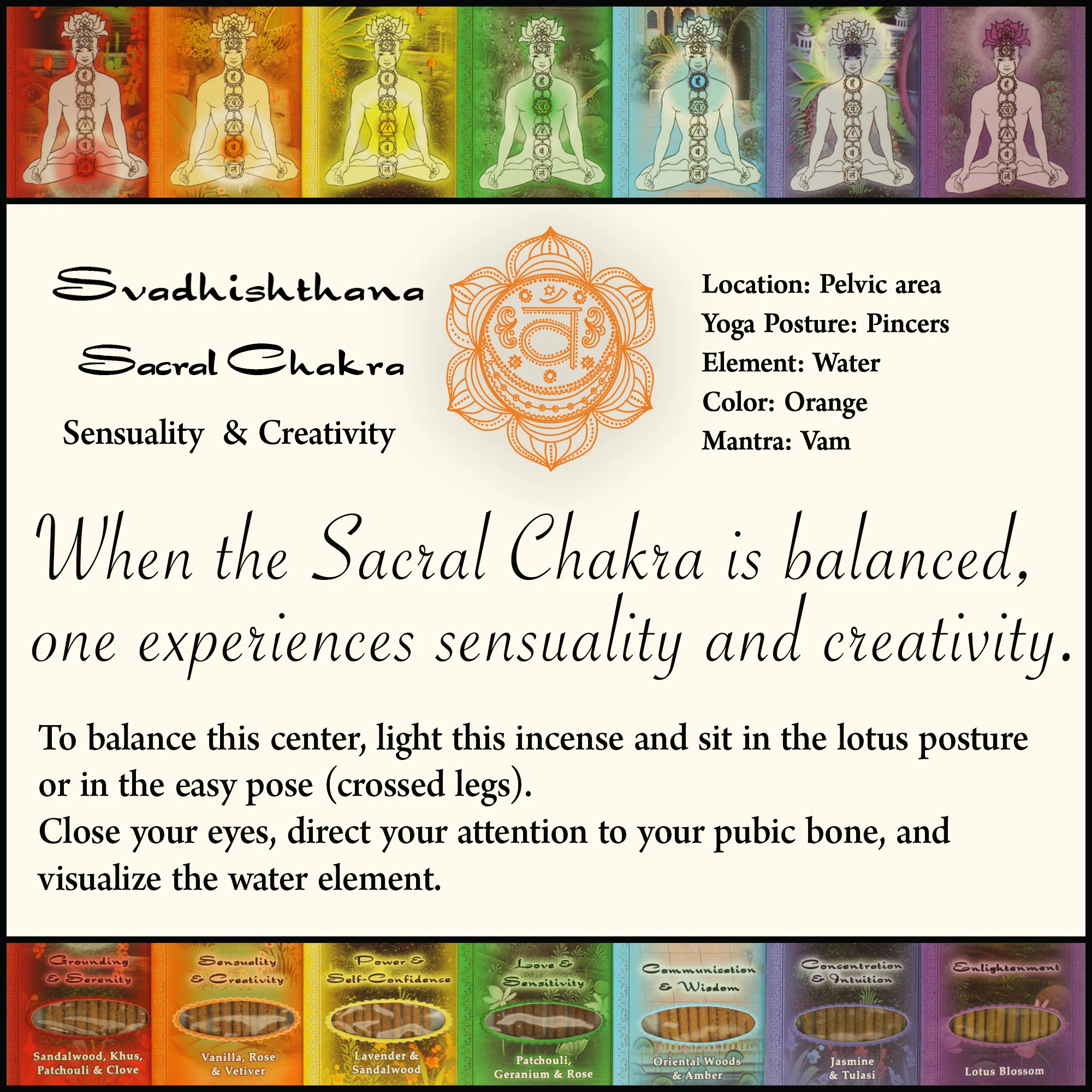 Incense Sticks Sacral Chakra Svadhishtana - Sensuality and Creativity - Image 6