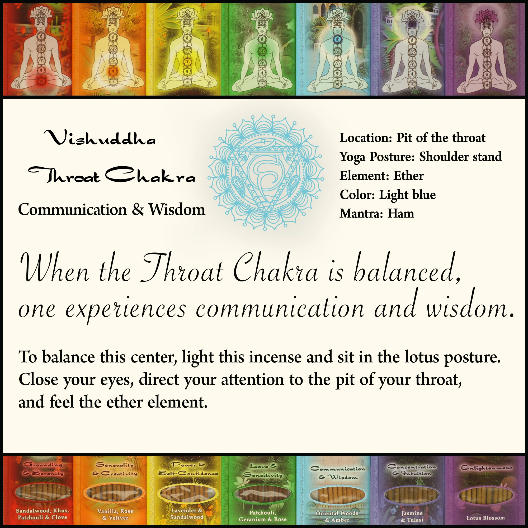 Incense Sticks Throat Chakra Vishuddha - Communication and Wisdom - Image 6