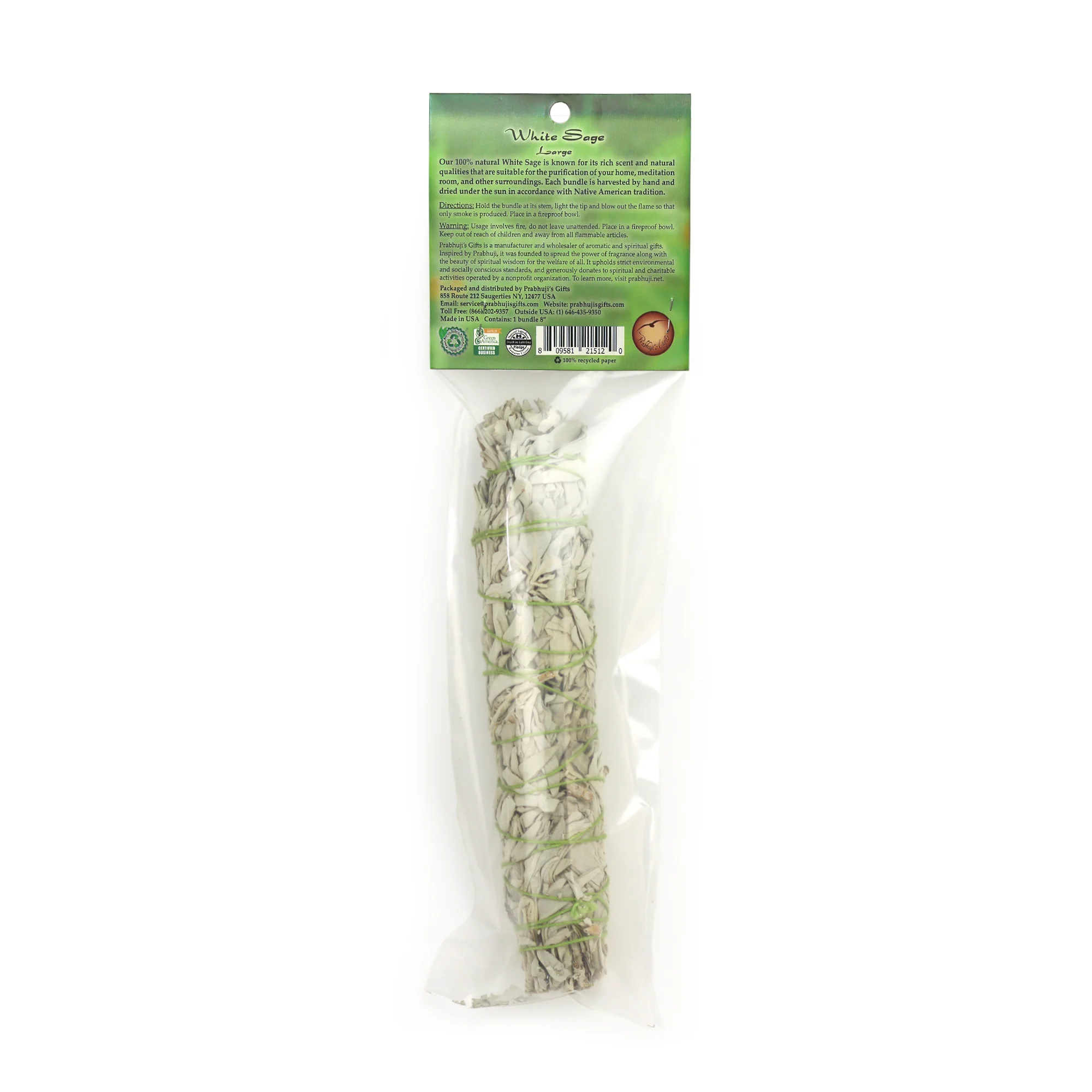 White Sage Smudge Stick - Large Bundle (8"-9.5") - Image 2