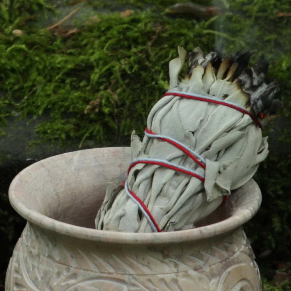 White Sage Smudge Stick - 3 Mini Bundles (4"-5") - Image 3
