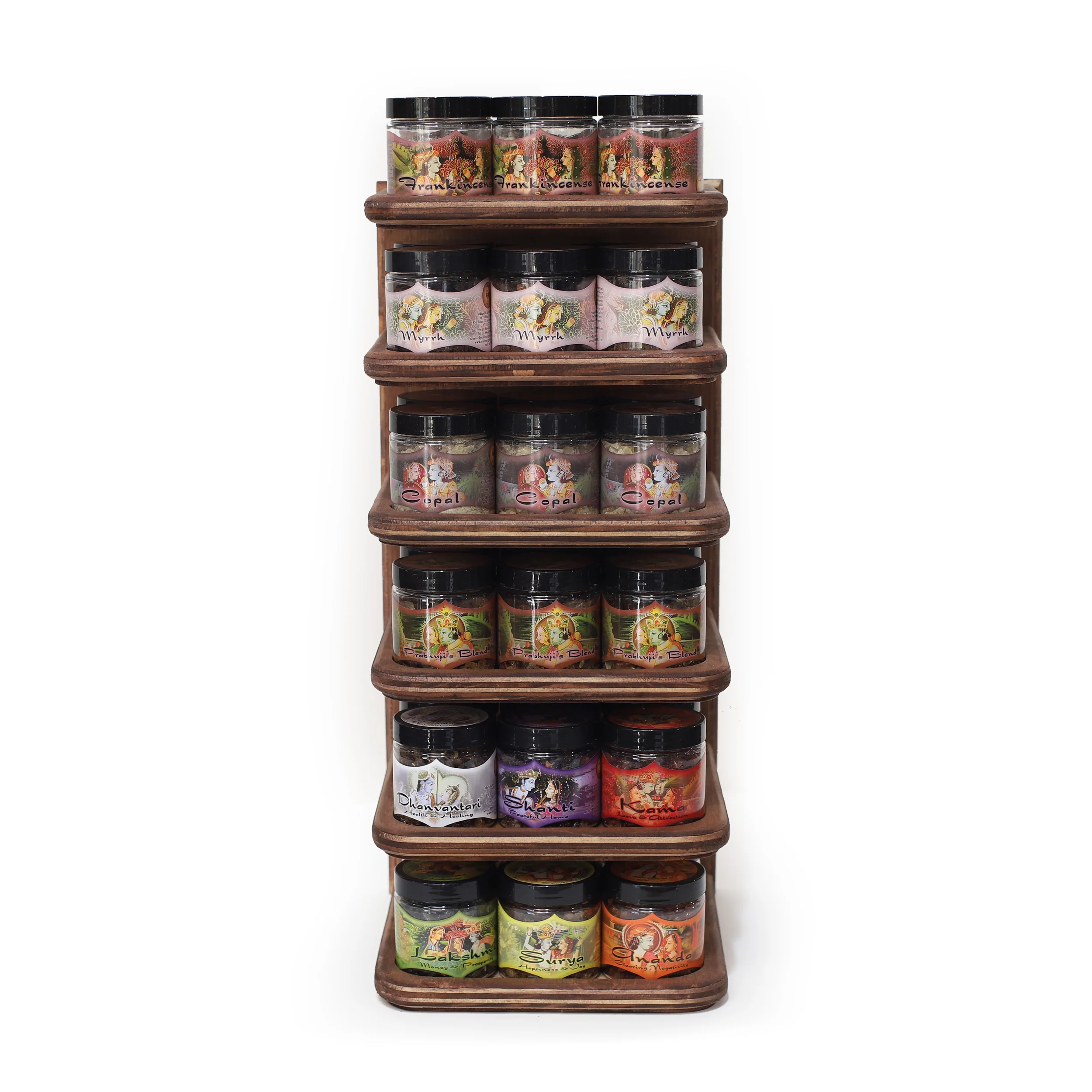 Wholesale Opening Bundle - Herbal Resin Incense - Display Rack with Basic and Intention Lines 2.4 oz (68g) Jars - 36 Packs - Image 2
