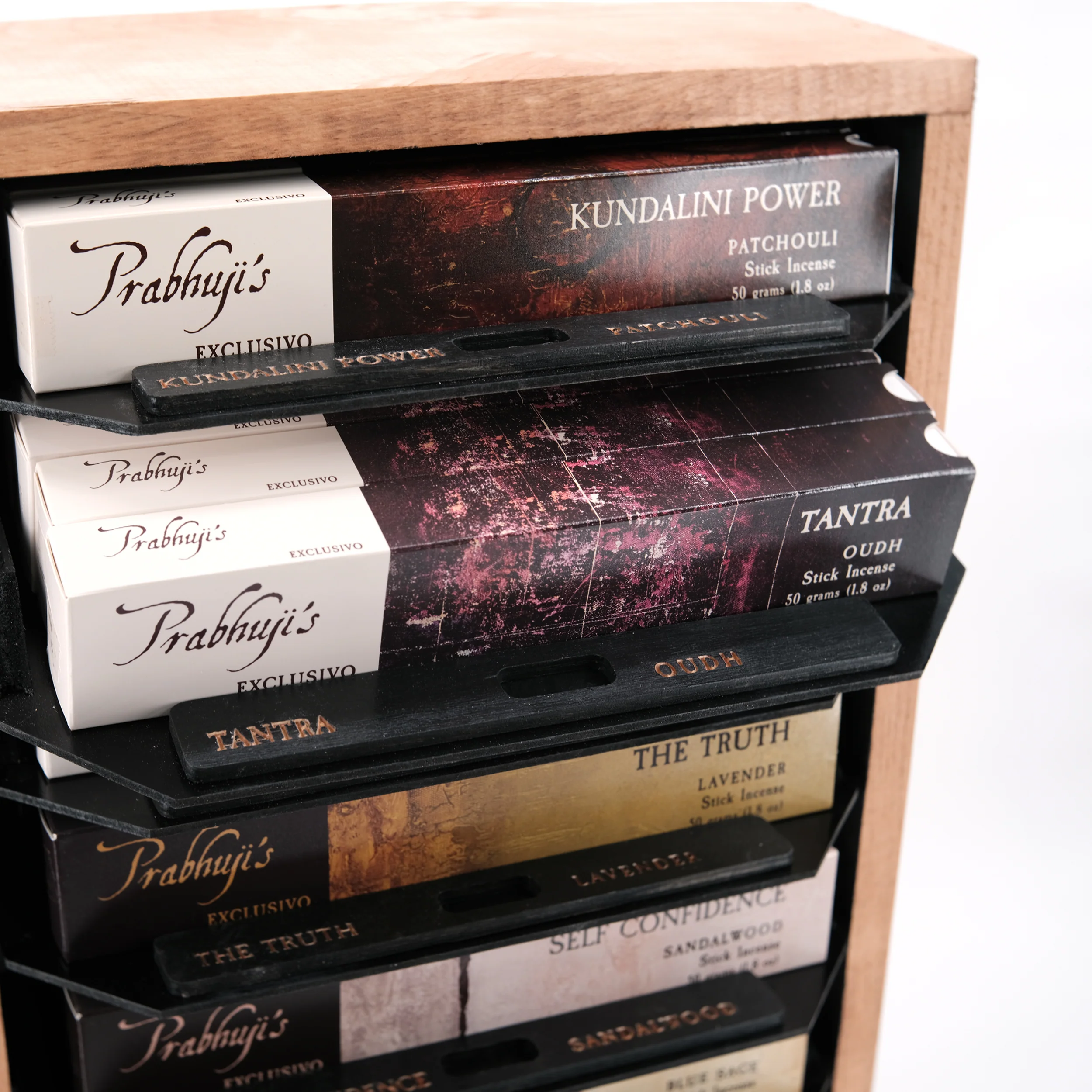 Wholesale Opening Bundle - Prabhuji's Exclusivo Incense - Display Rack with 8 Scent Variety - 40 Packs - Image 3