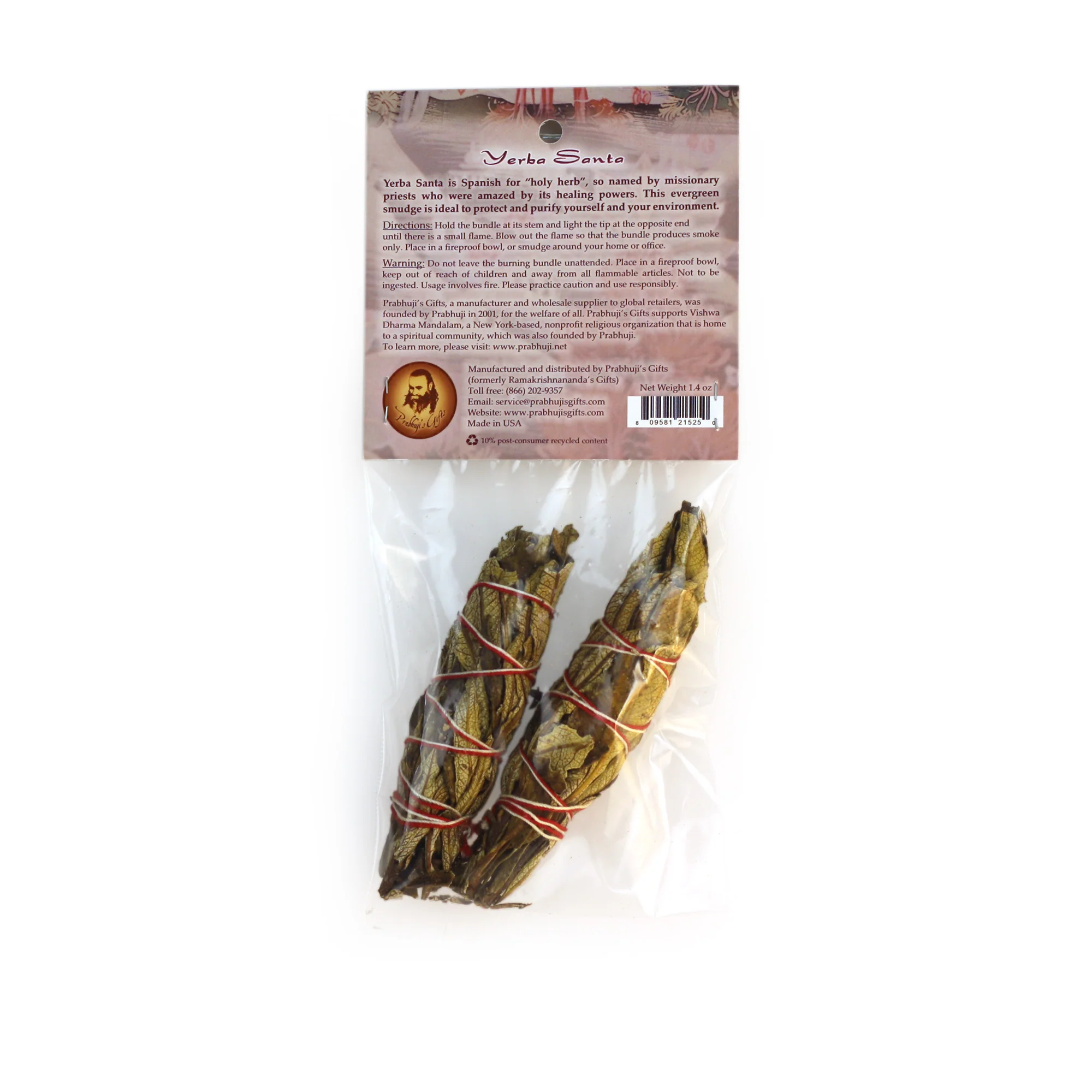 Smudging Herbs - Yerba Santa Smudge Stick - 2 Mini Bundles - Image 2